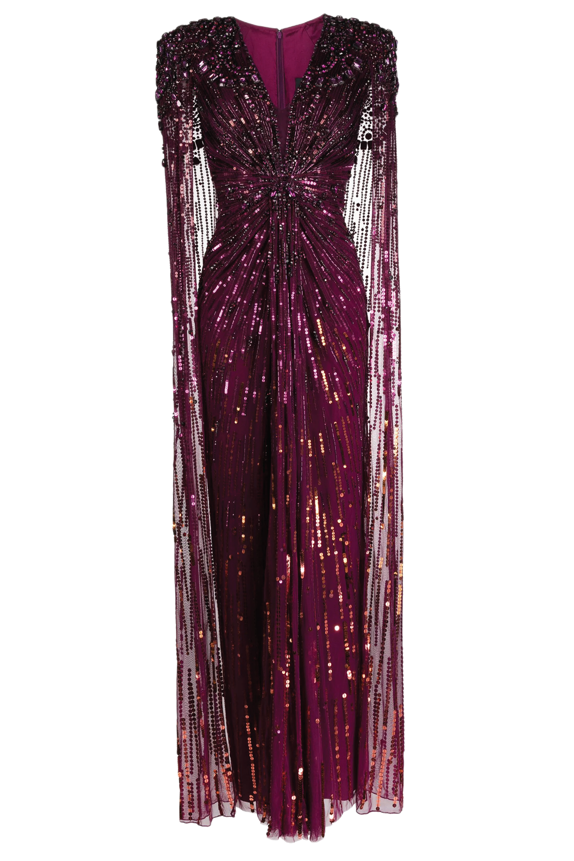 Lotus Lady Sequin-Embellished Gown