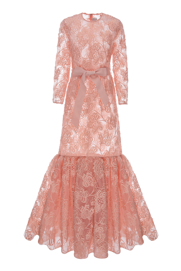 Lorelei Gown Pink Embroidered Tulle