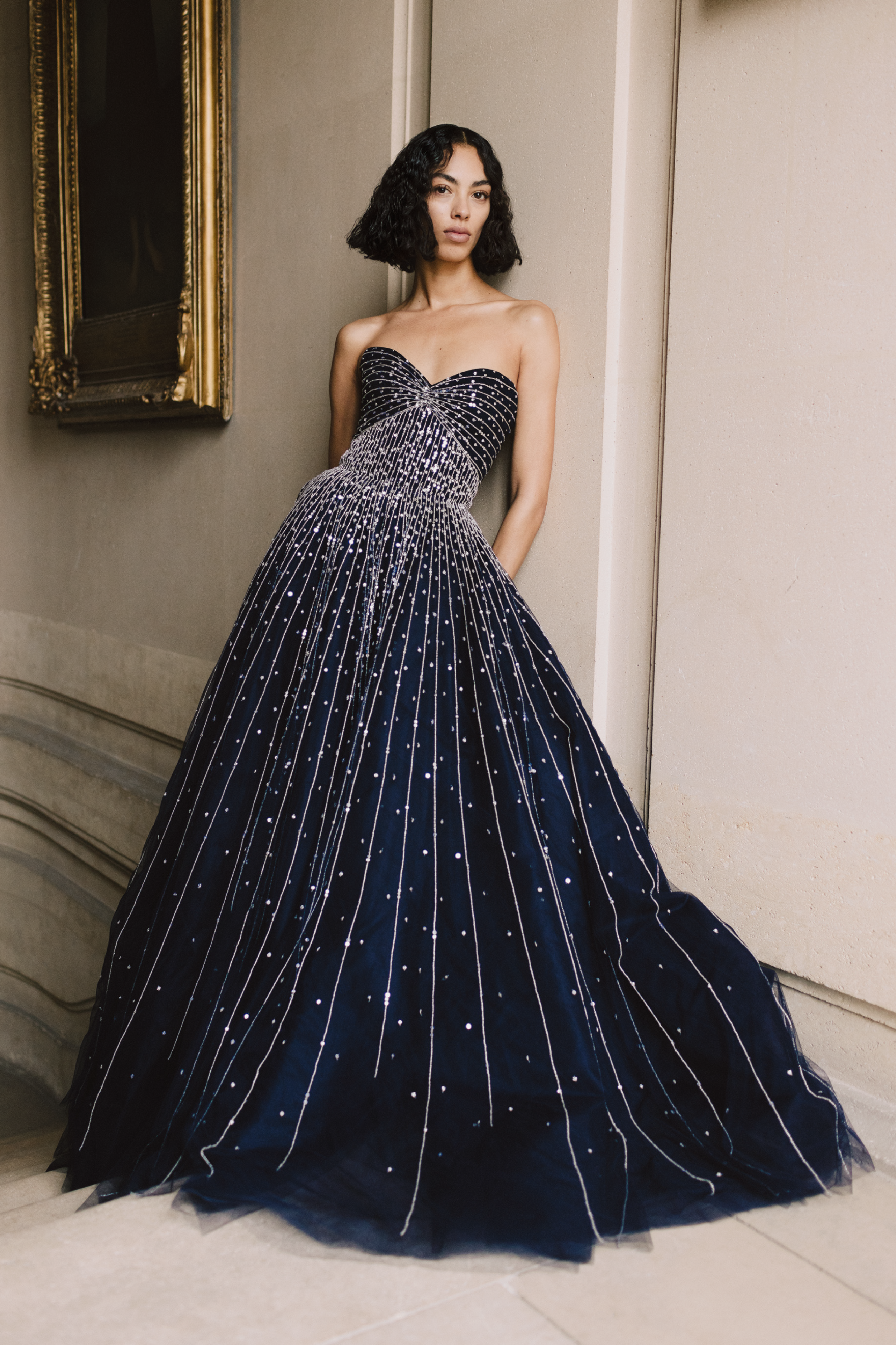 Embellished Strapless Ball Gown
