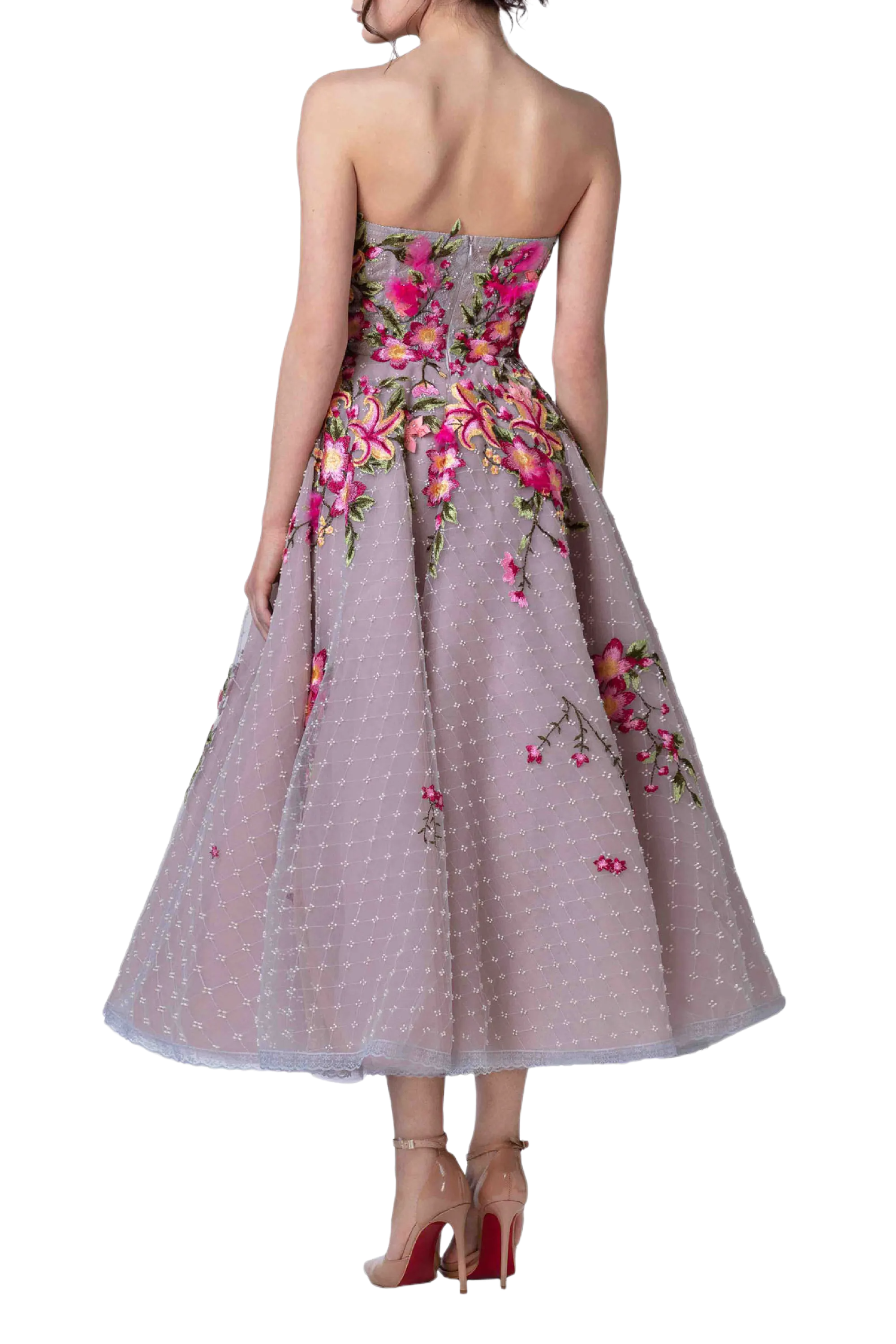 Tea Length Floral Dress