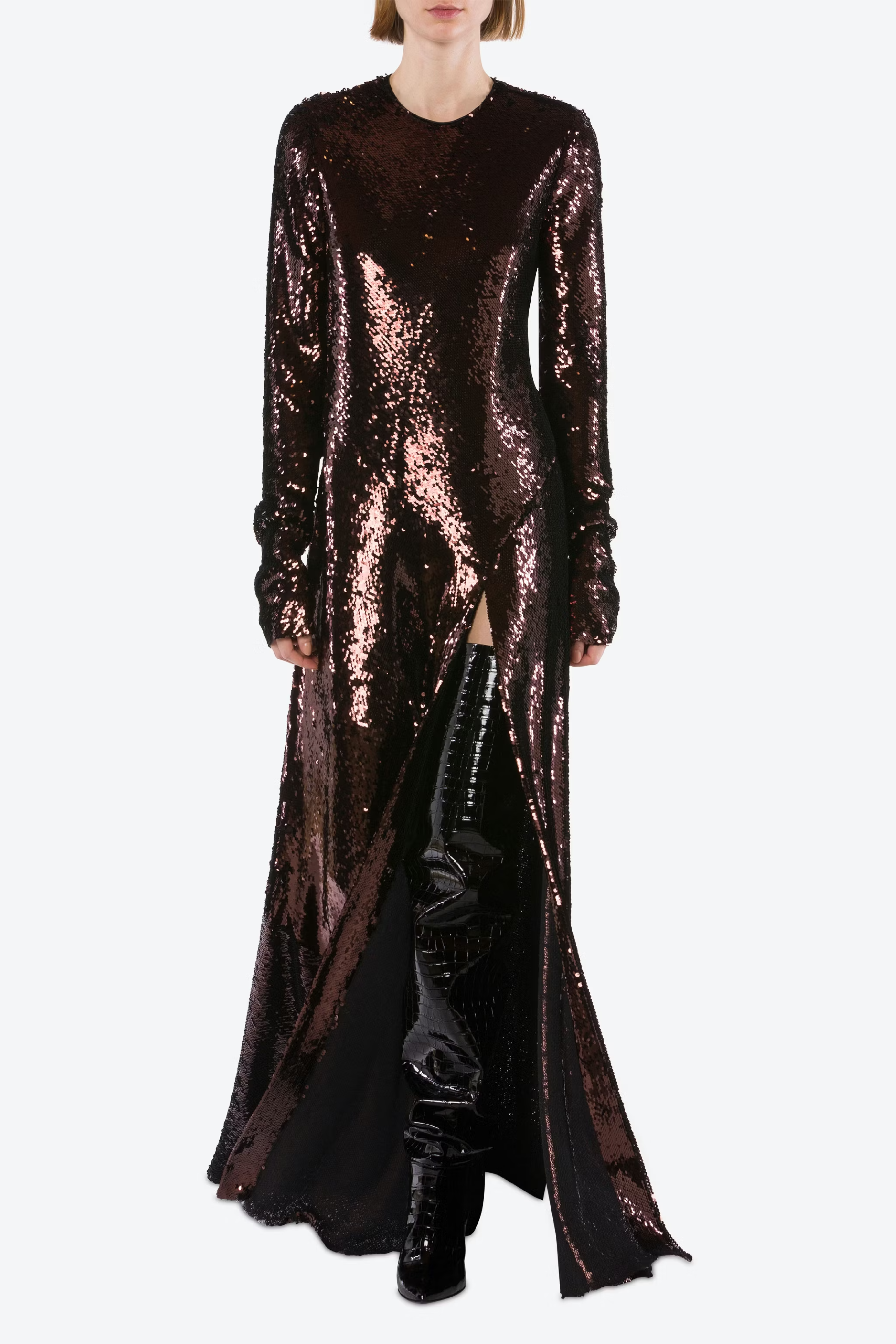 Sequin Gown with Long Sleeves