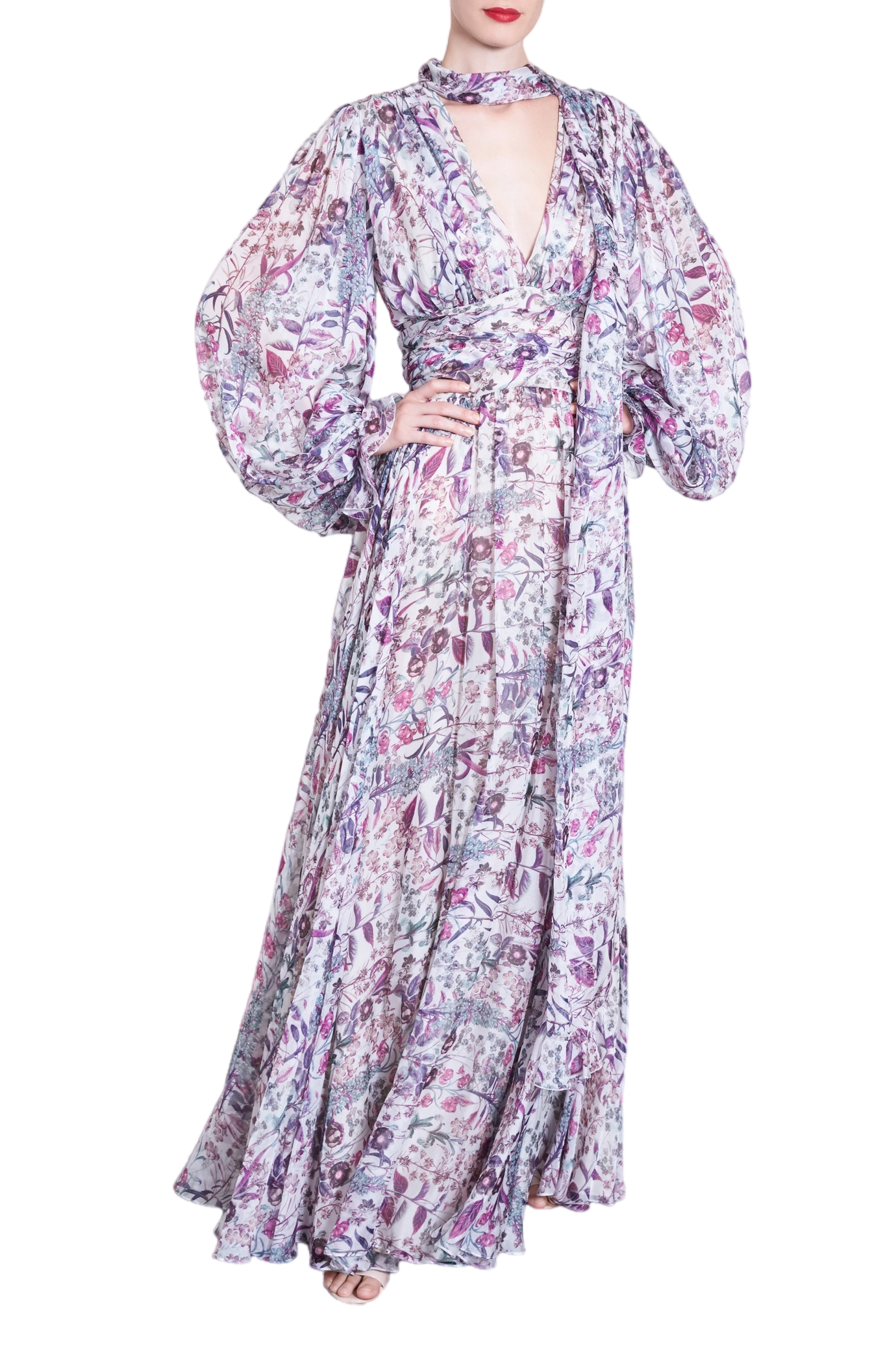 Floral Silk Dress
