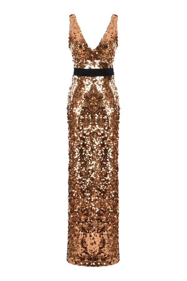 Bronze Sequin Gown