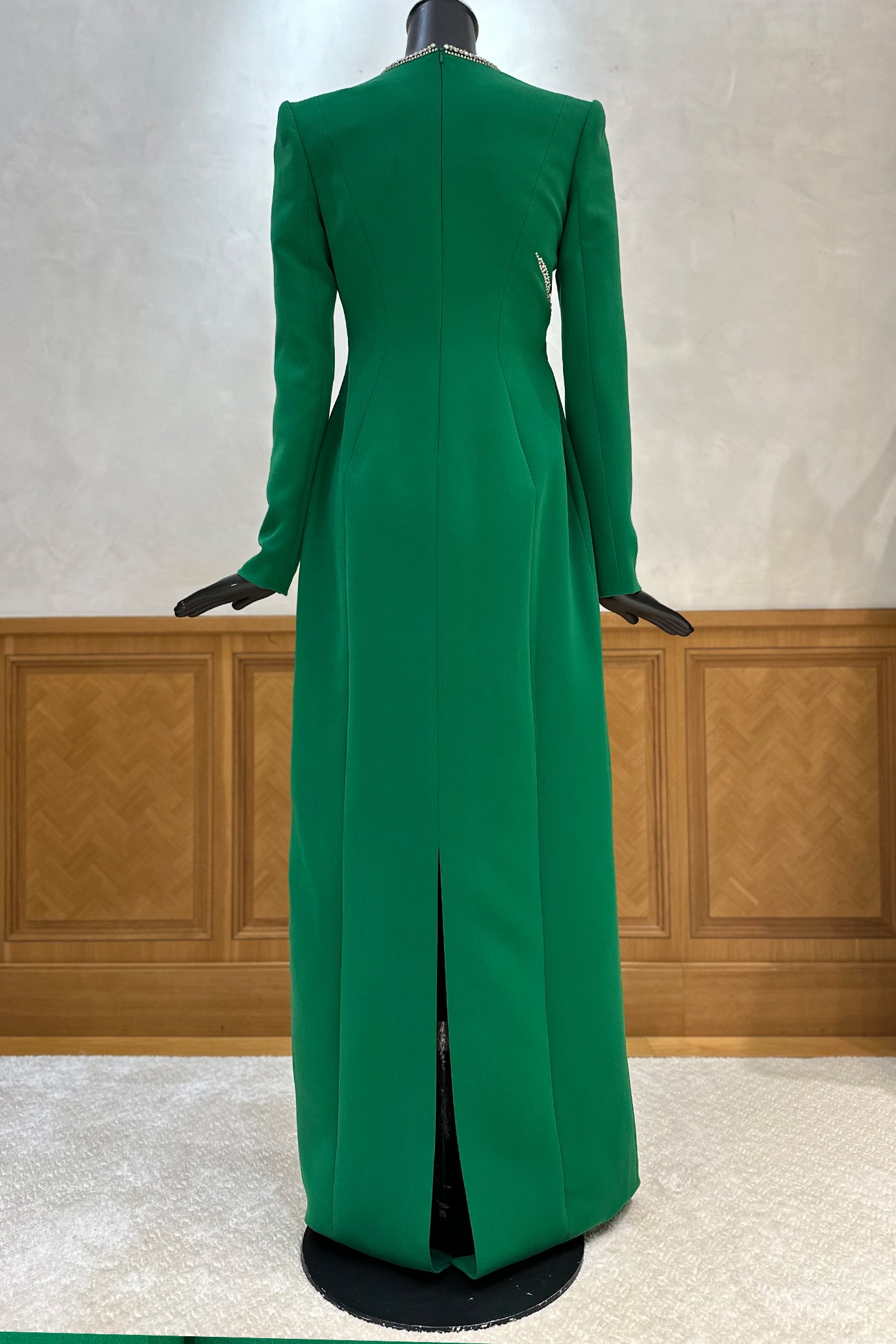 Stone Orchid Embellished V-Neck Dress