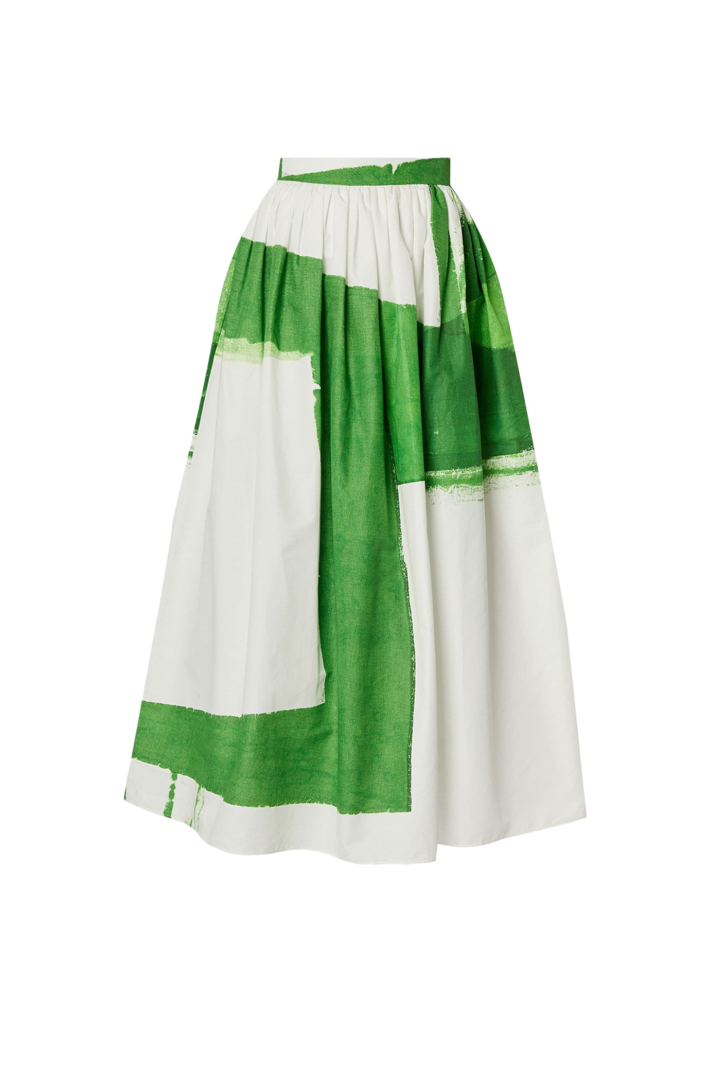 Graphic-Print Cotton Midi Skirt