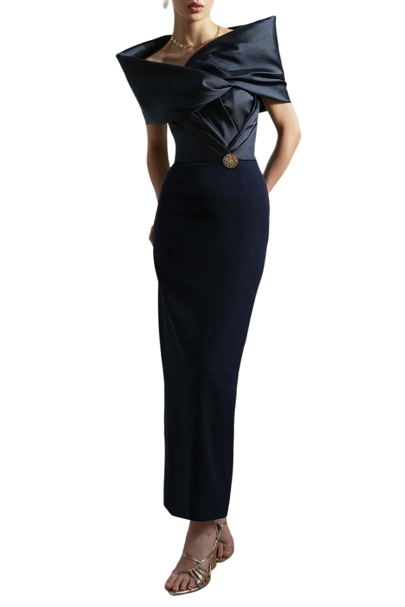 Rovena Midnight Blue Straight Dress