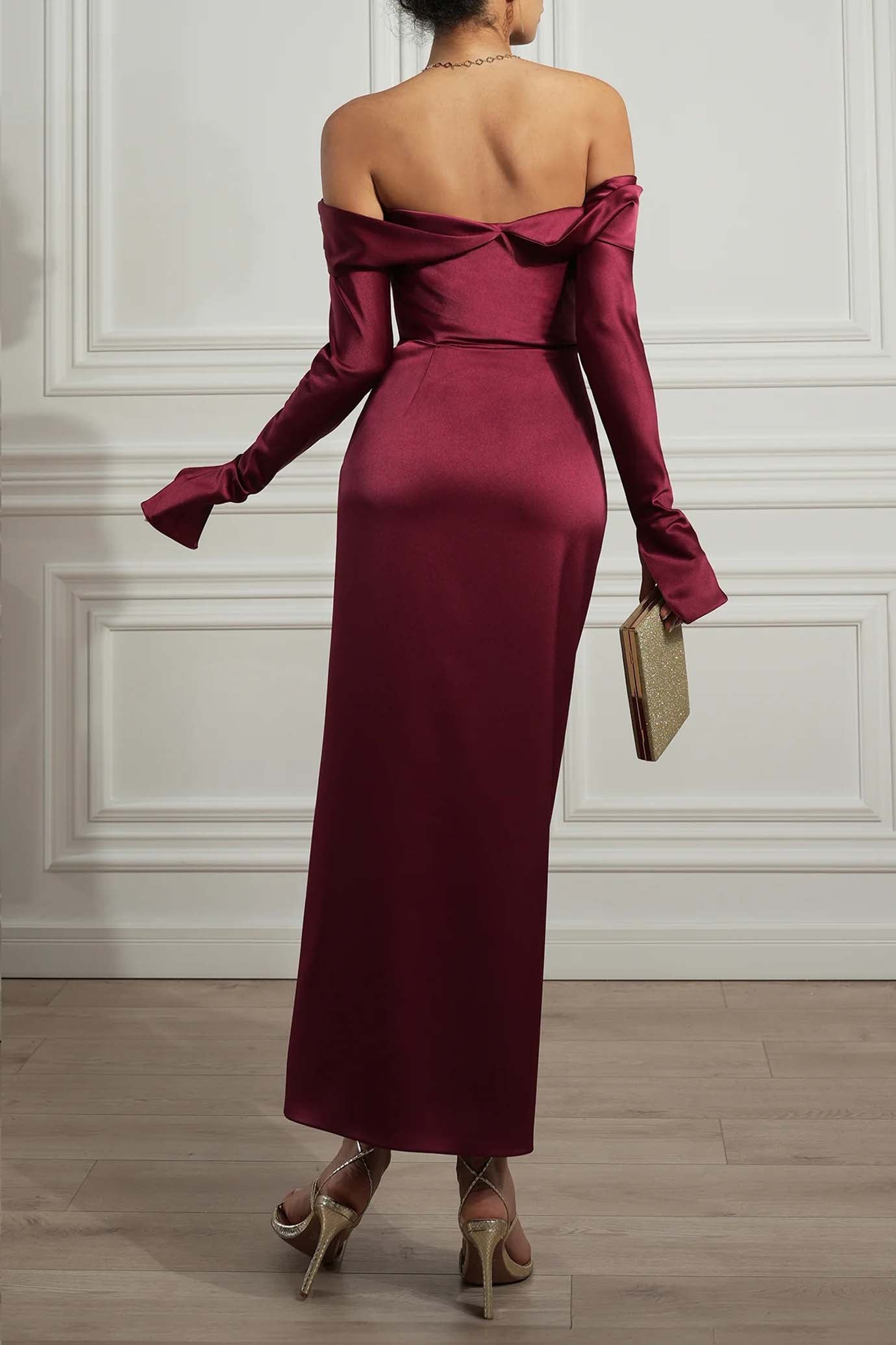 Lara Satin Midi Dress