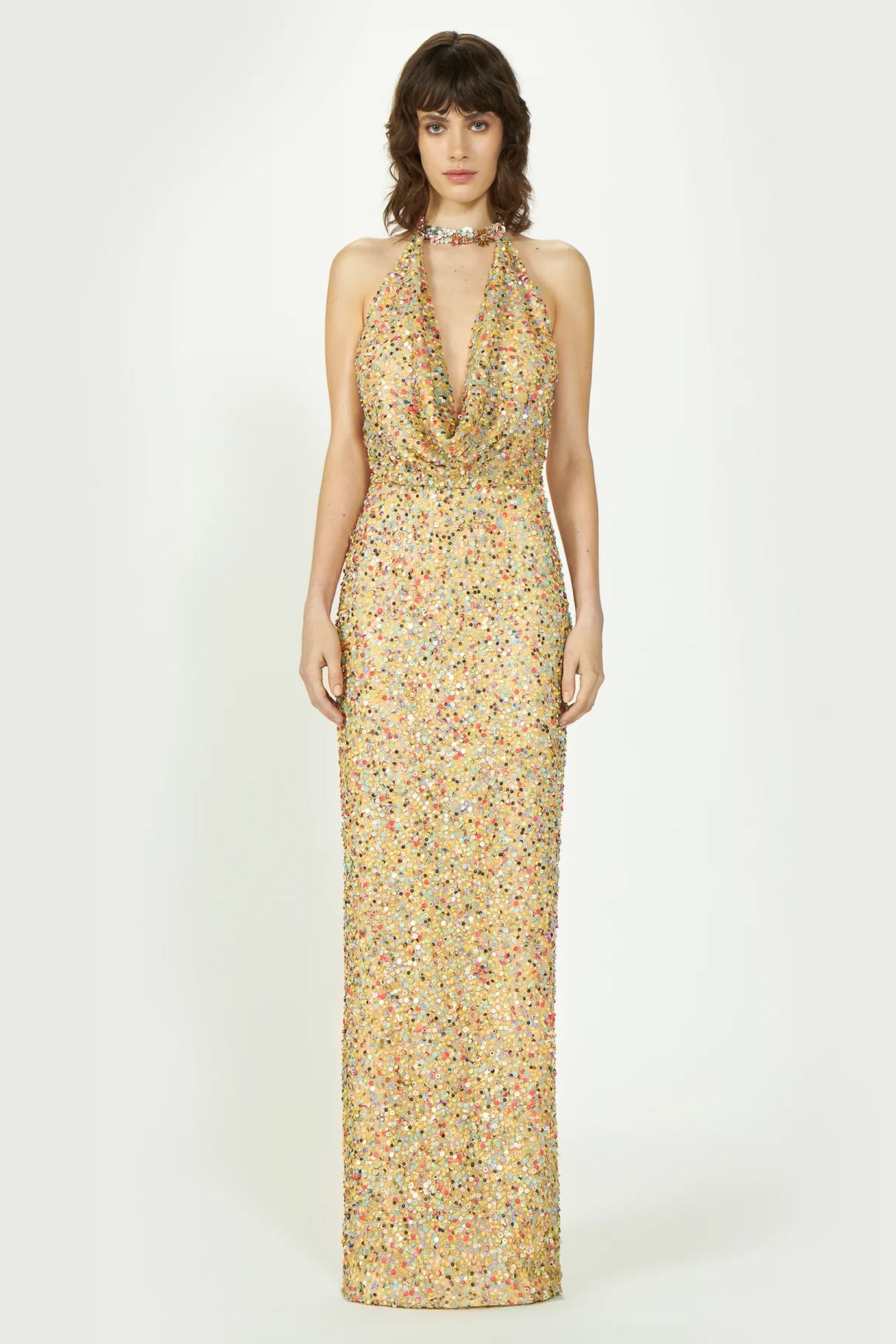 Simona Sequin Medley Gown
