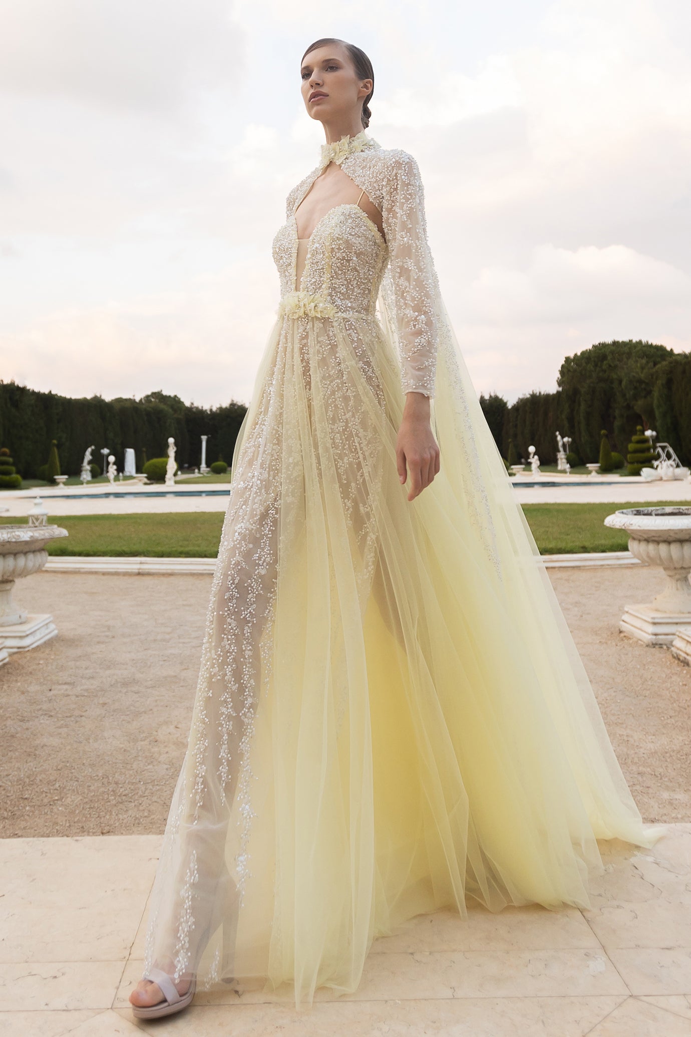 Yellow Cape Gown