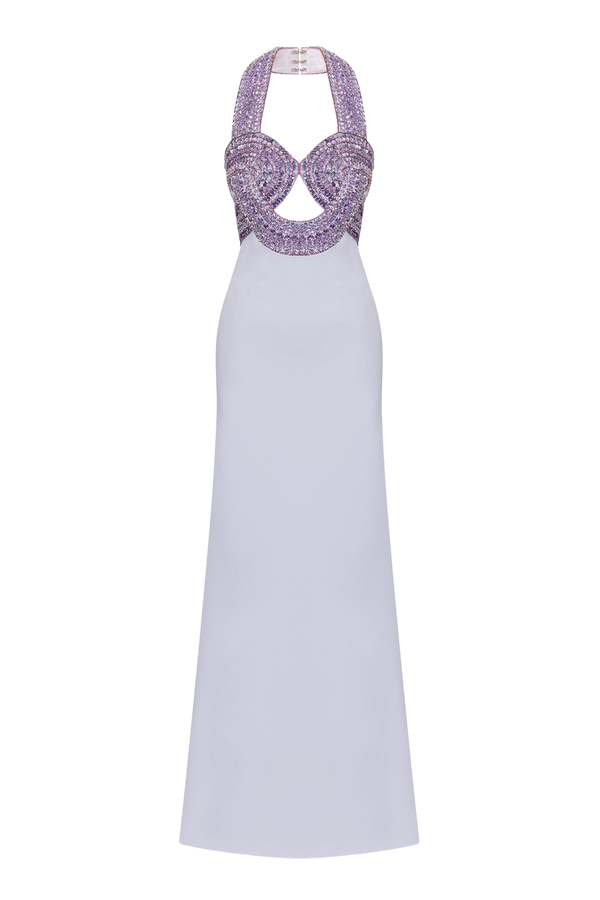 Crystal Embellished Bustier Gown