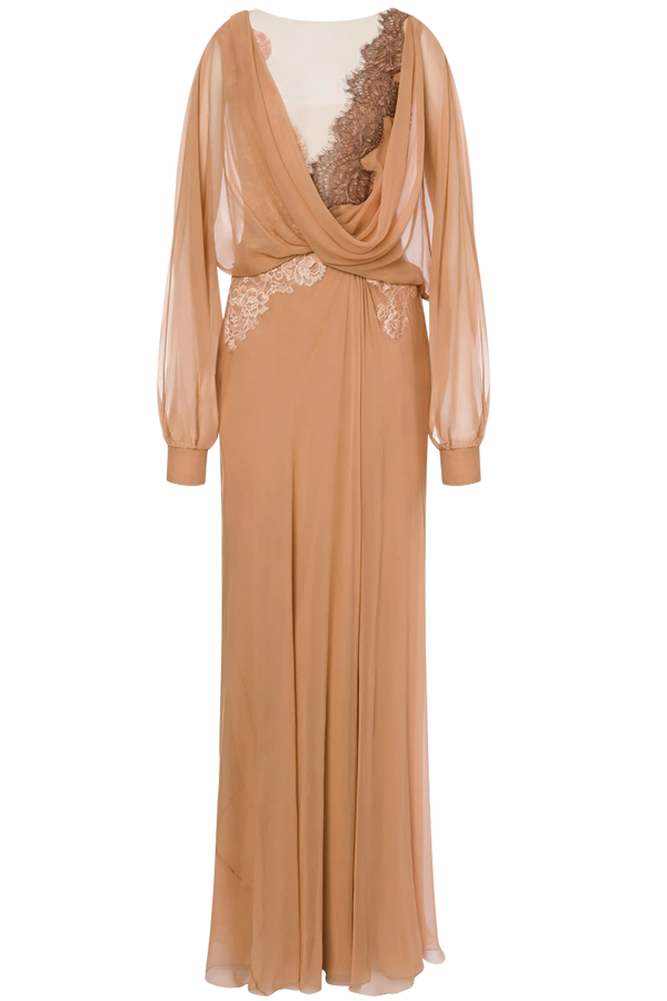 Floor Length Silk Dress