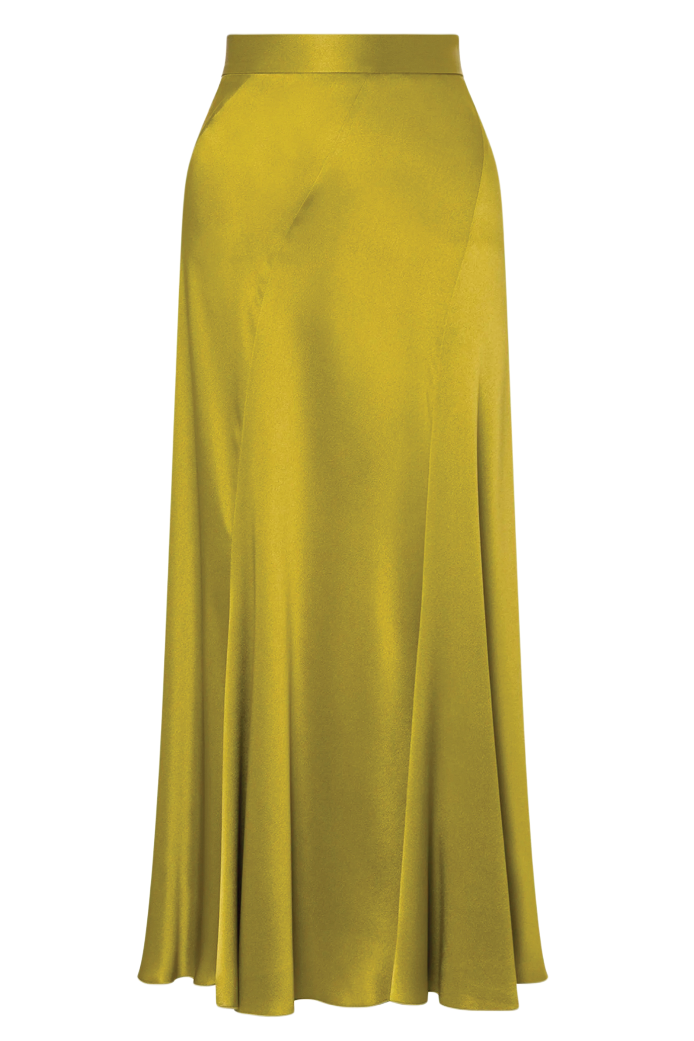 Fluted Satin Skirt