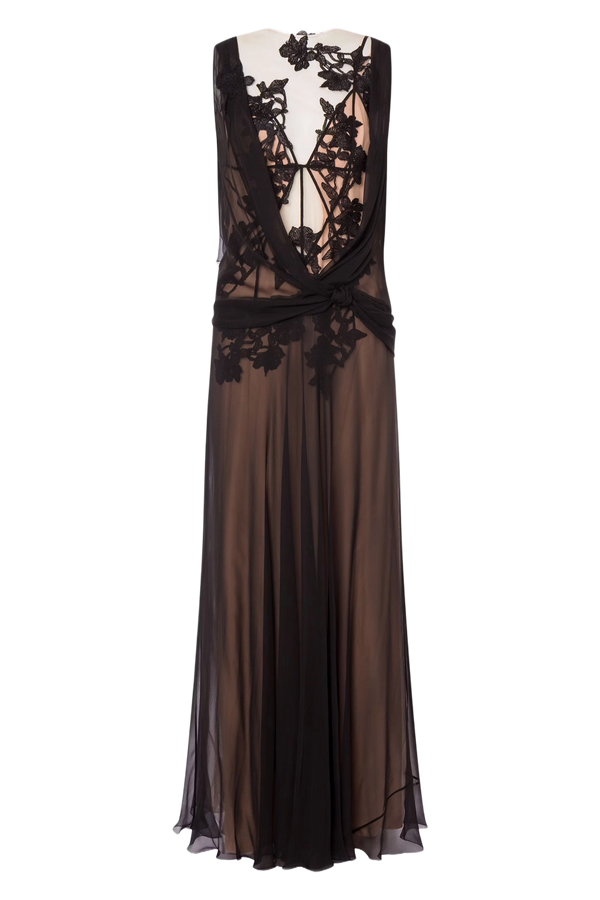 Organic Chiffon Macramé Ramage Dress