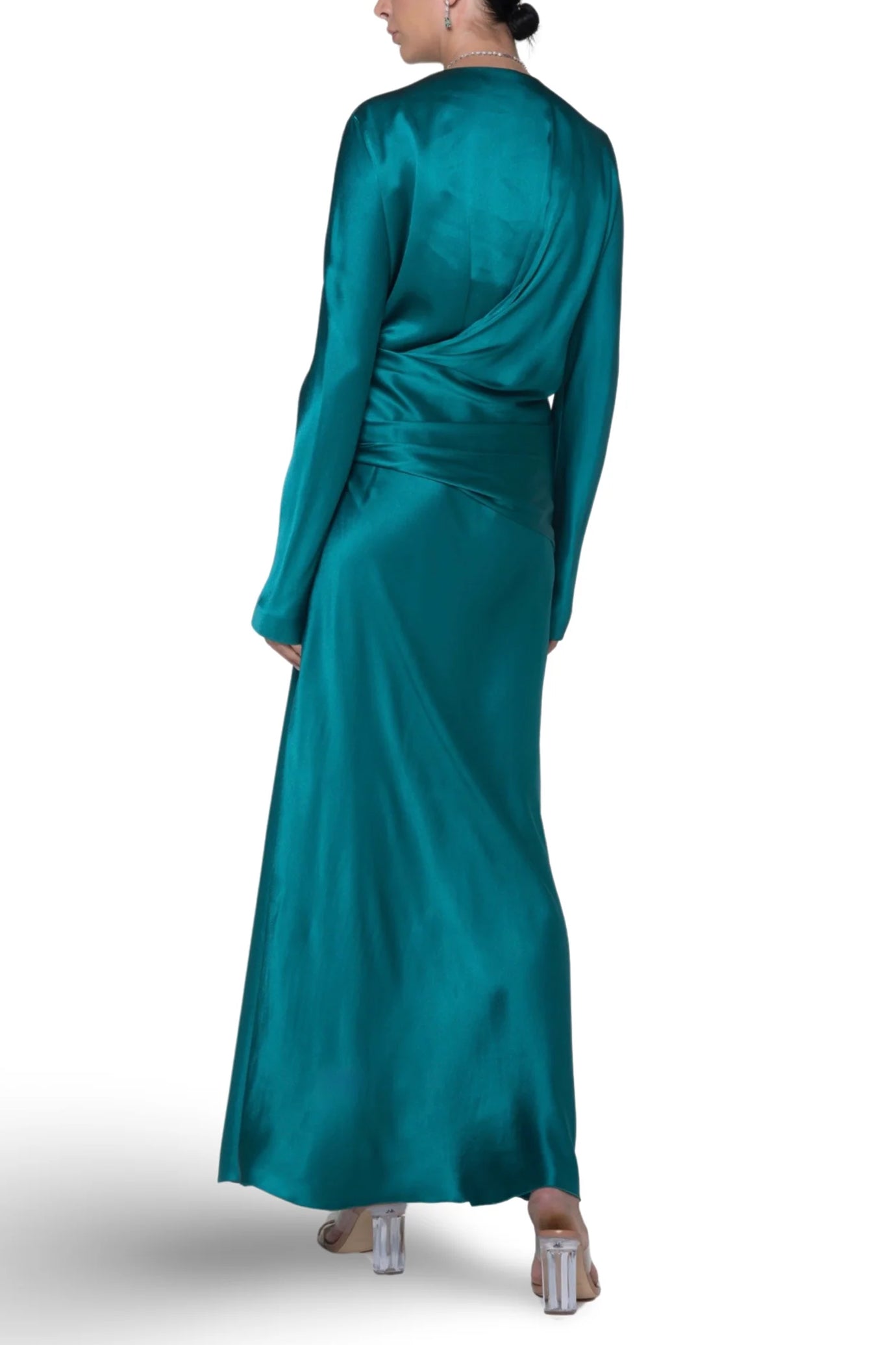Satin Dress With Draping
