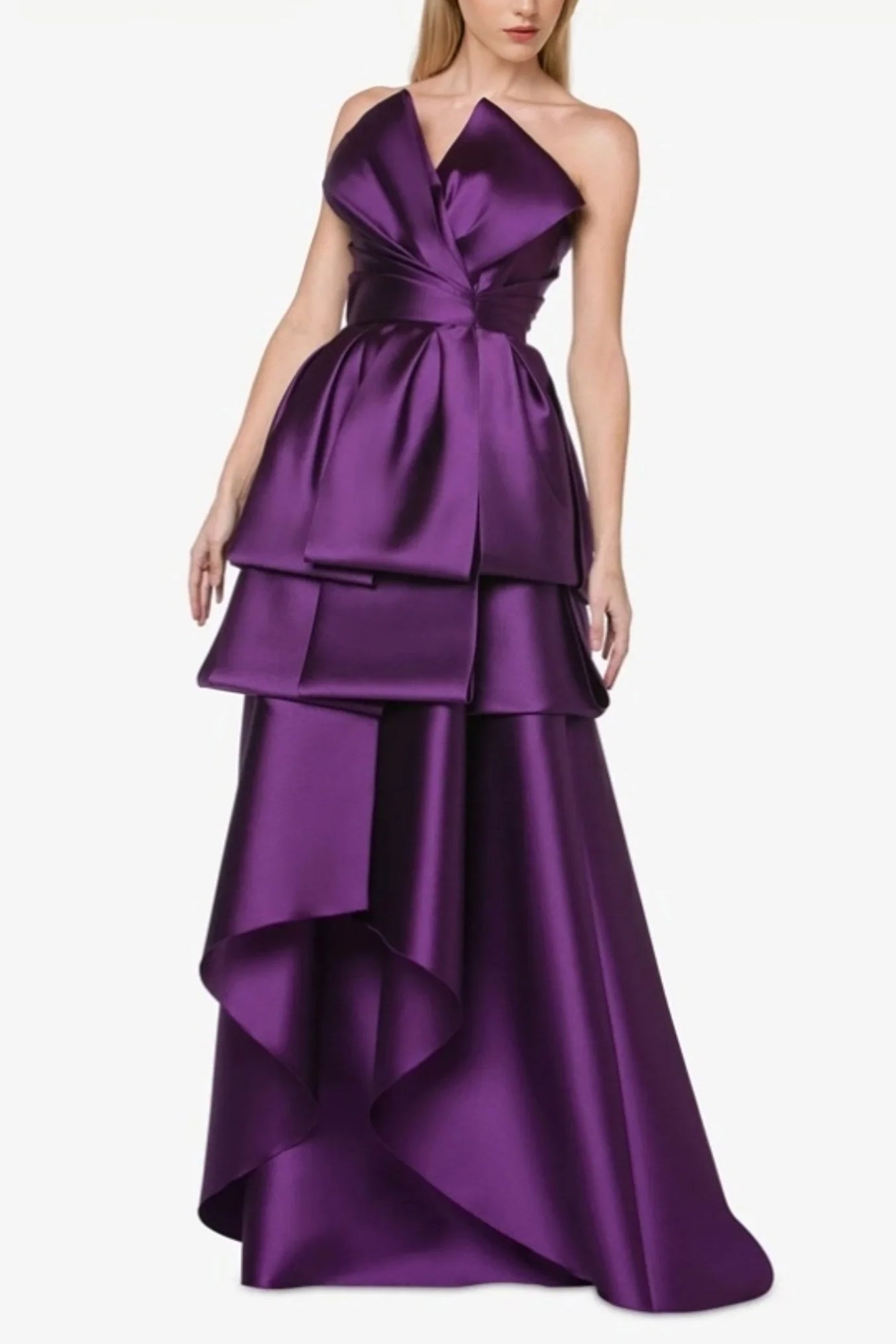 Violet Mikado Sleeveless Long Dress