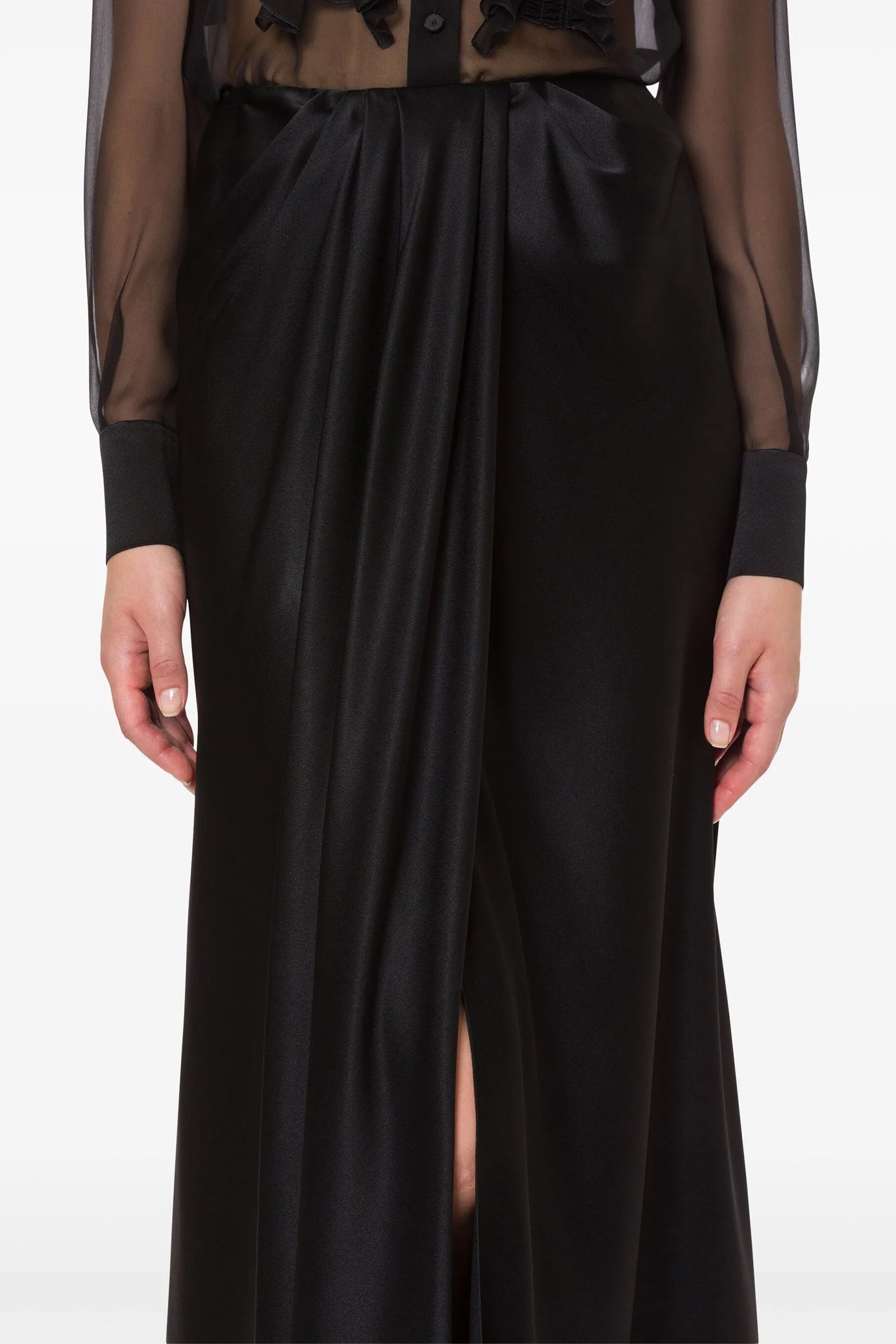Draped Maxi Skirt