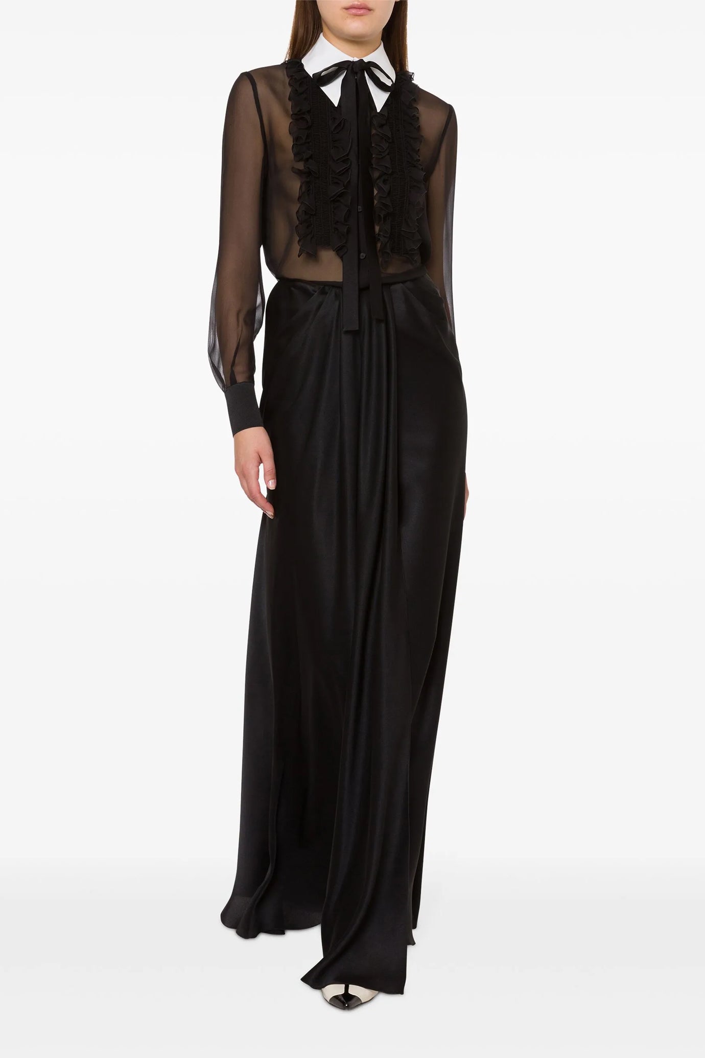 Draped Maxi Skirt