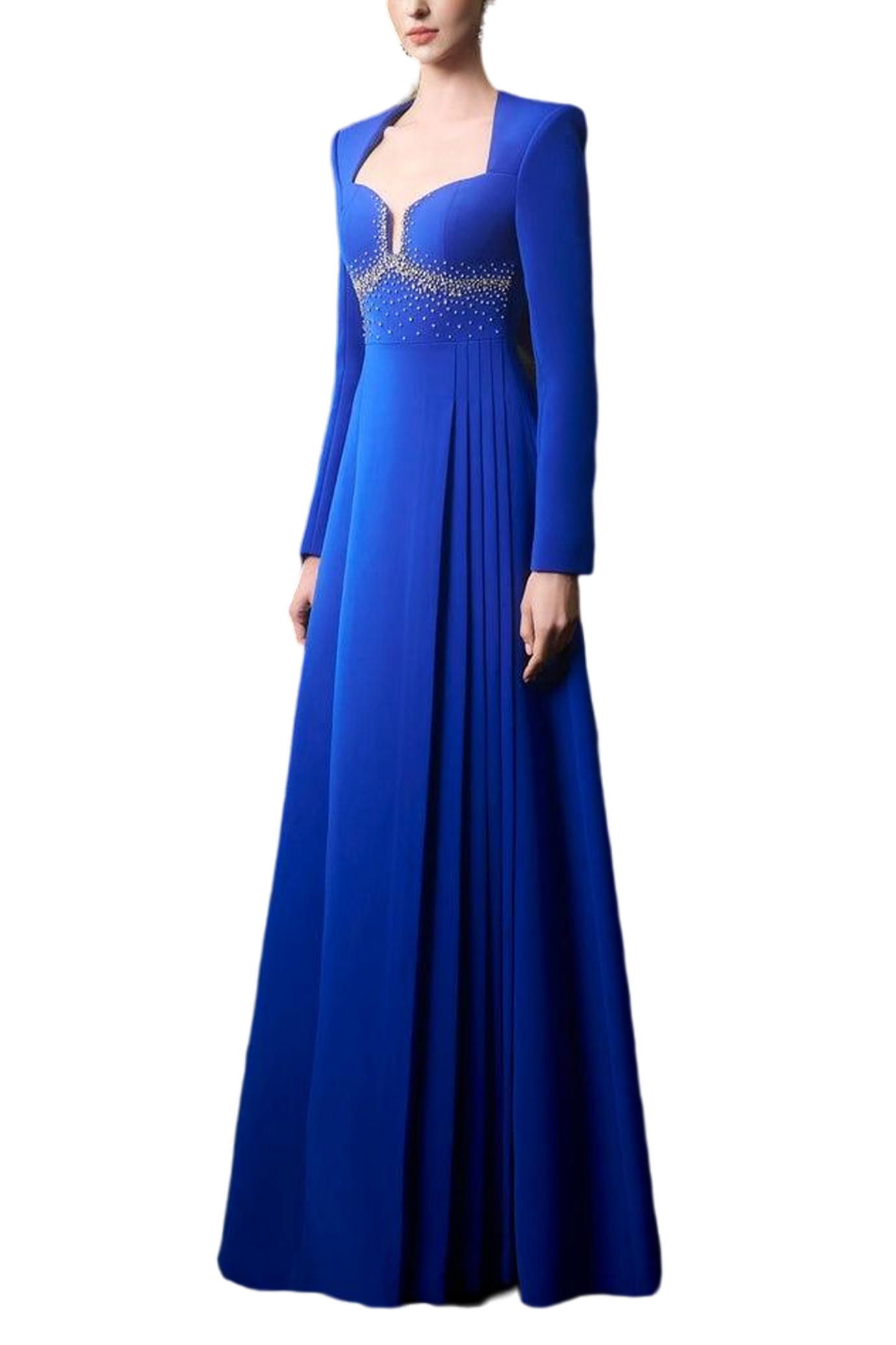 Anne Queen Neck Flared A-Line Dress