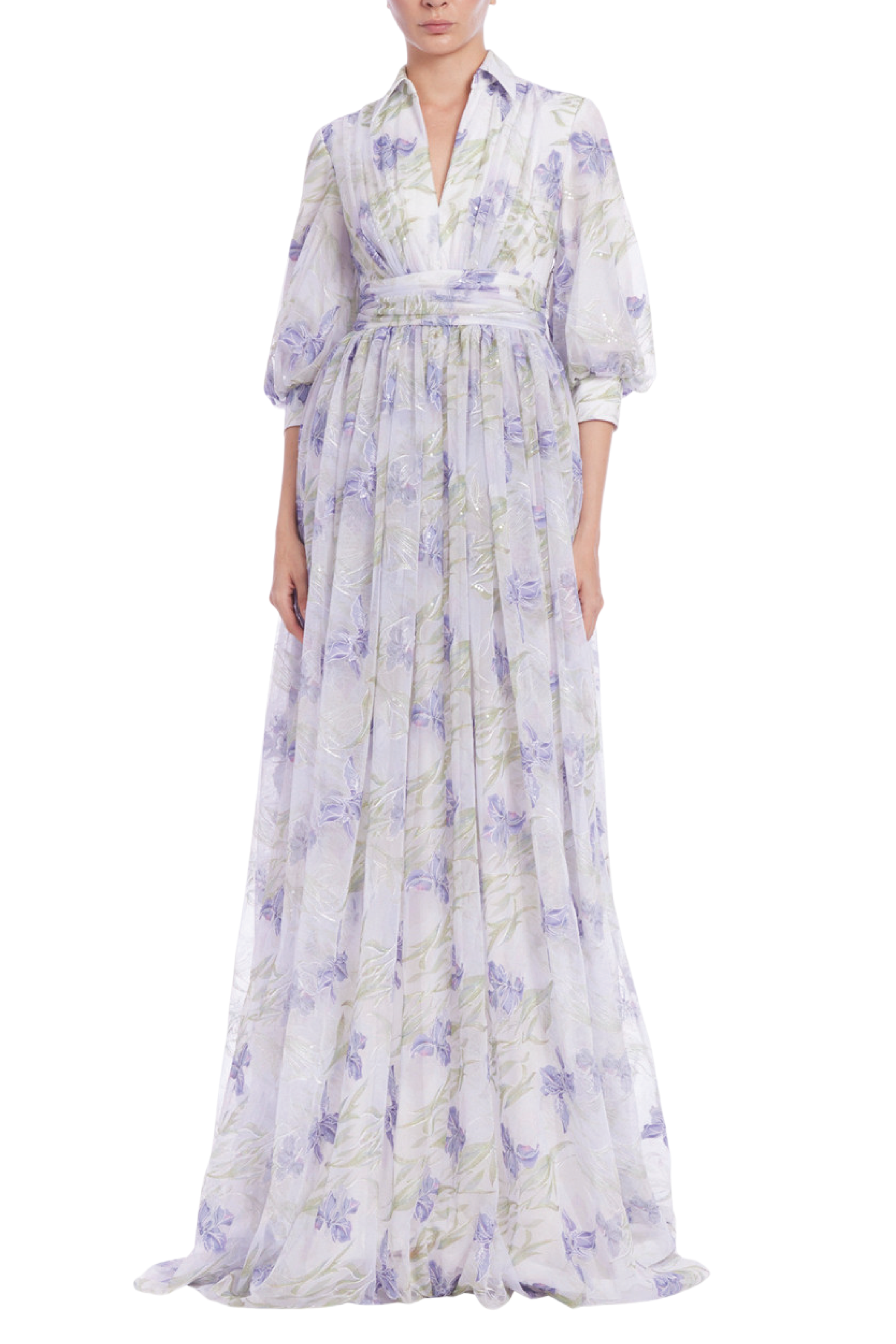 Floral Embroidered Gown