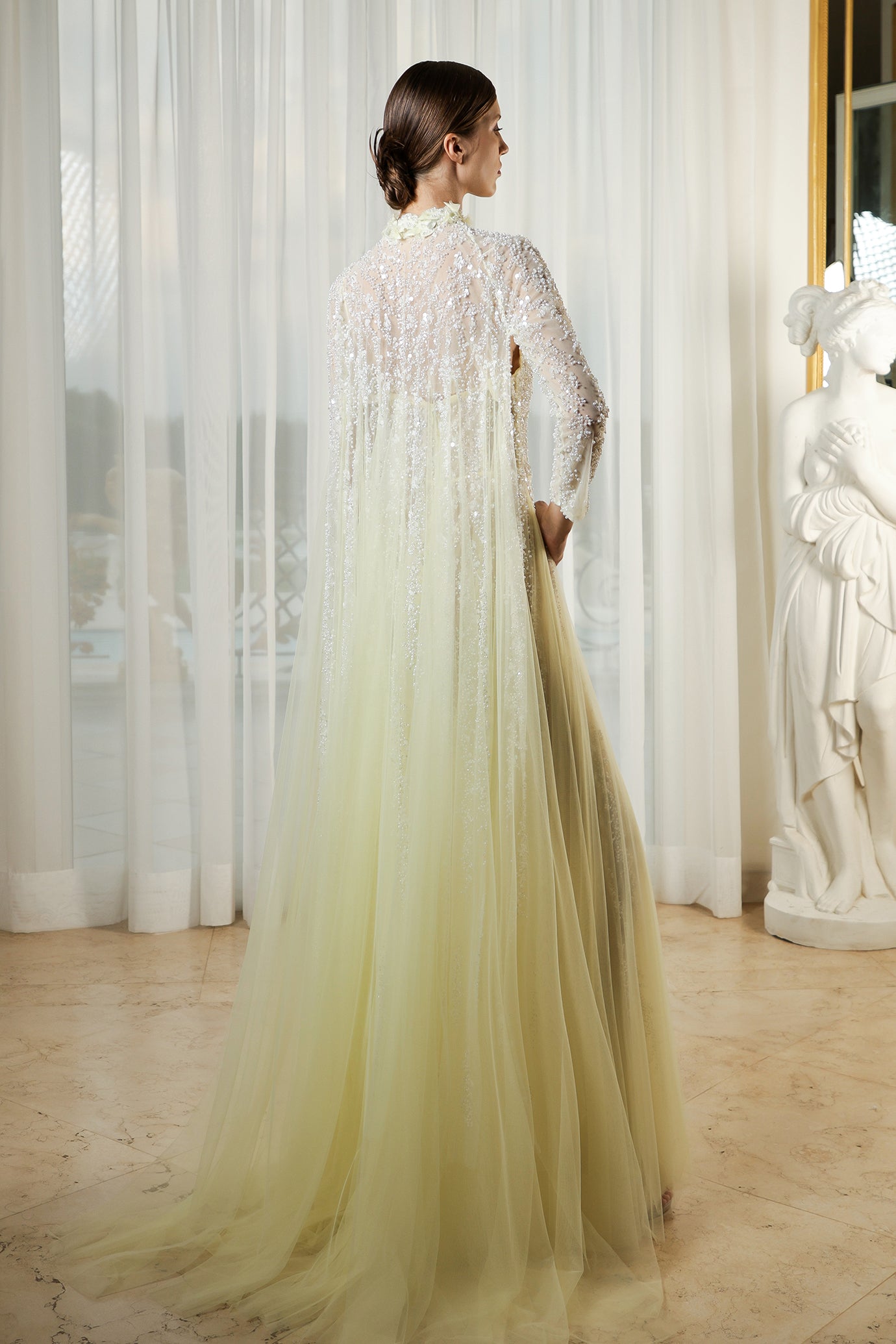 Yellow Cape Gown