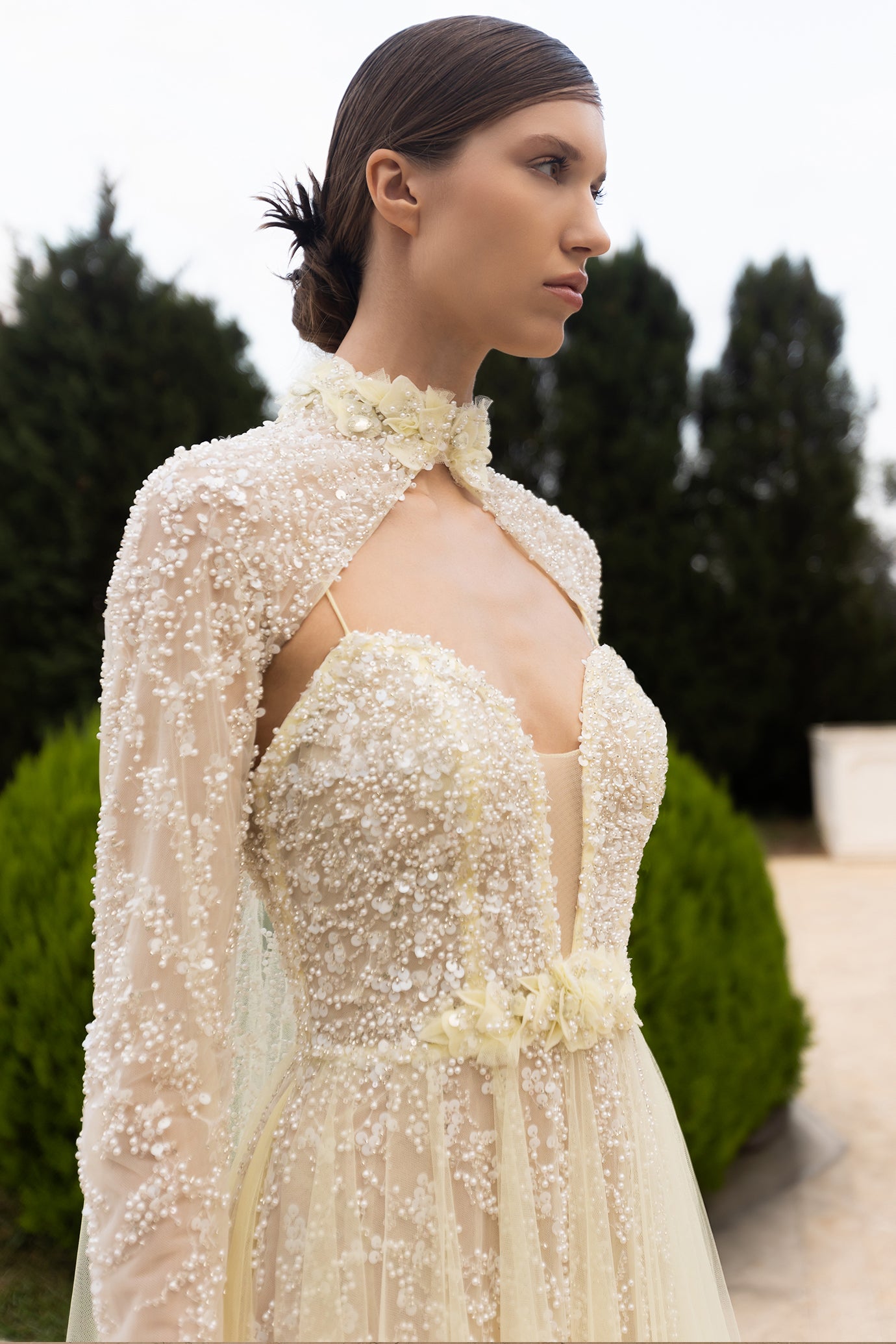 Yellow Cape Gown