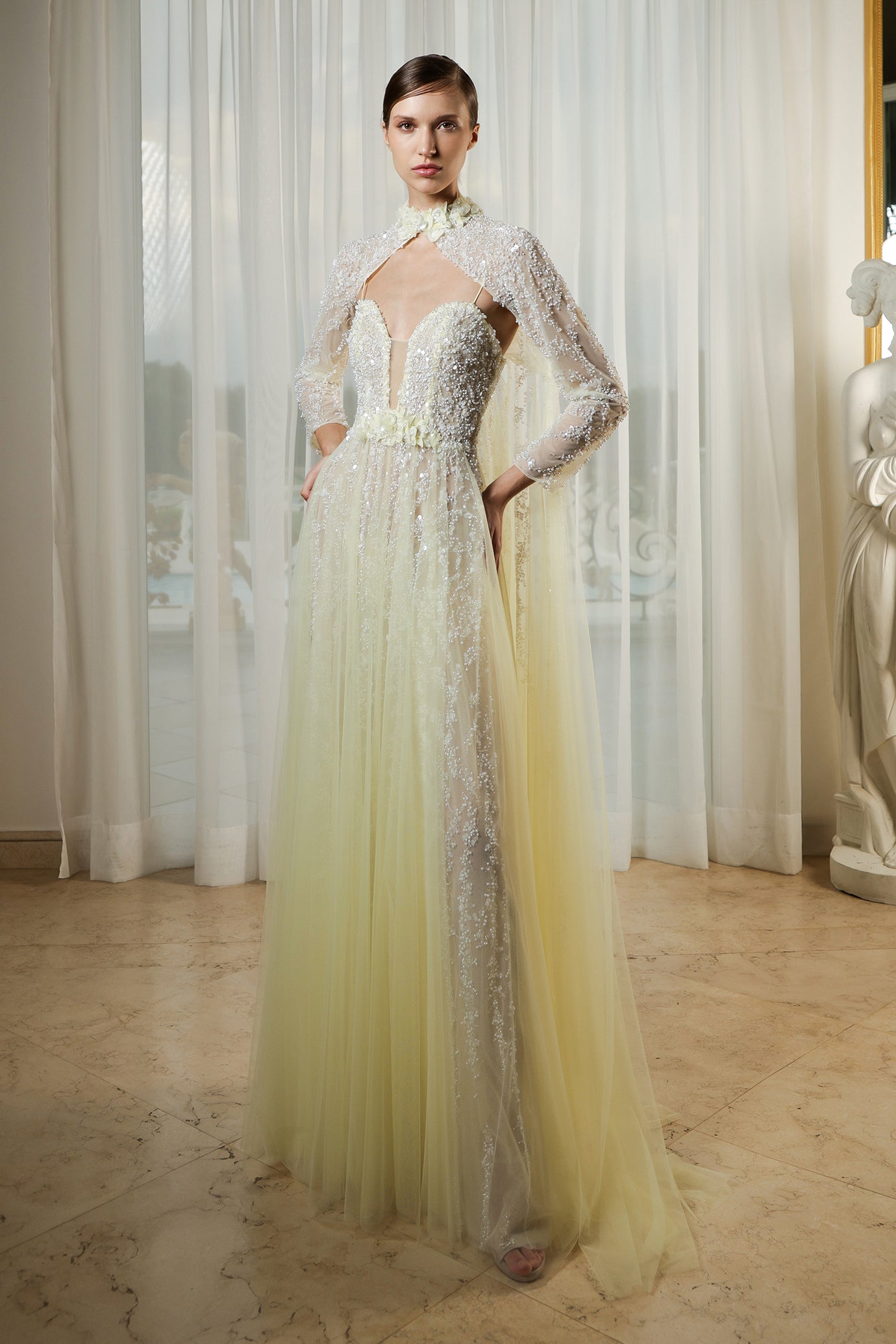 Yellow Cape Gown
