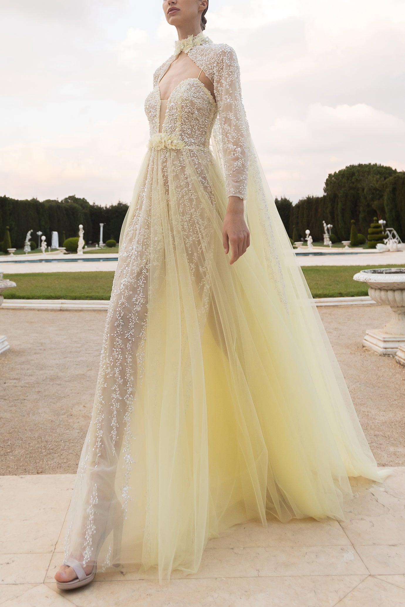 Yellow Cape Gown