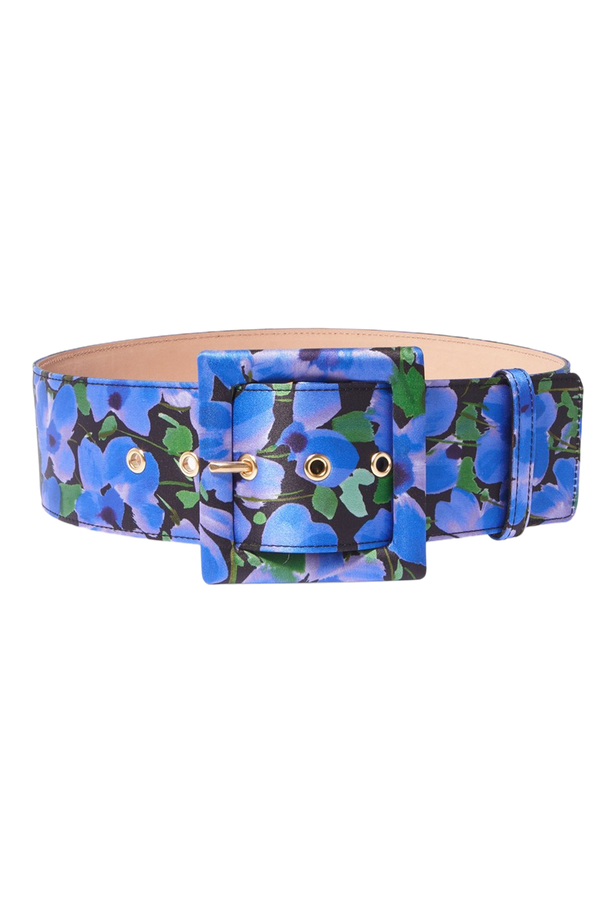 Floral-Print Icon Belt