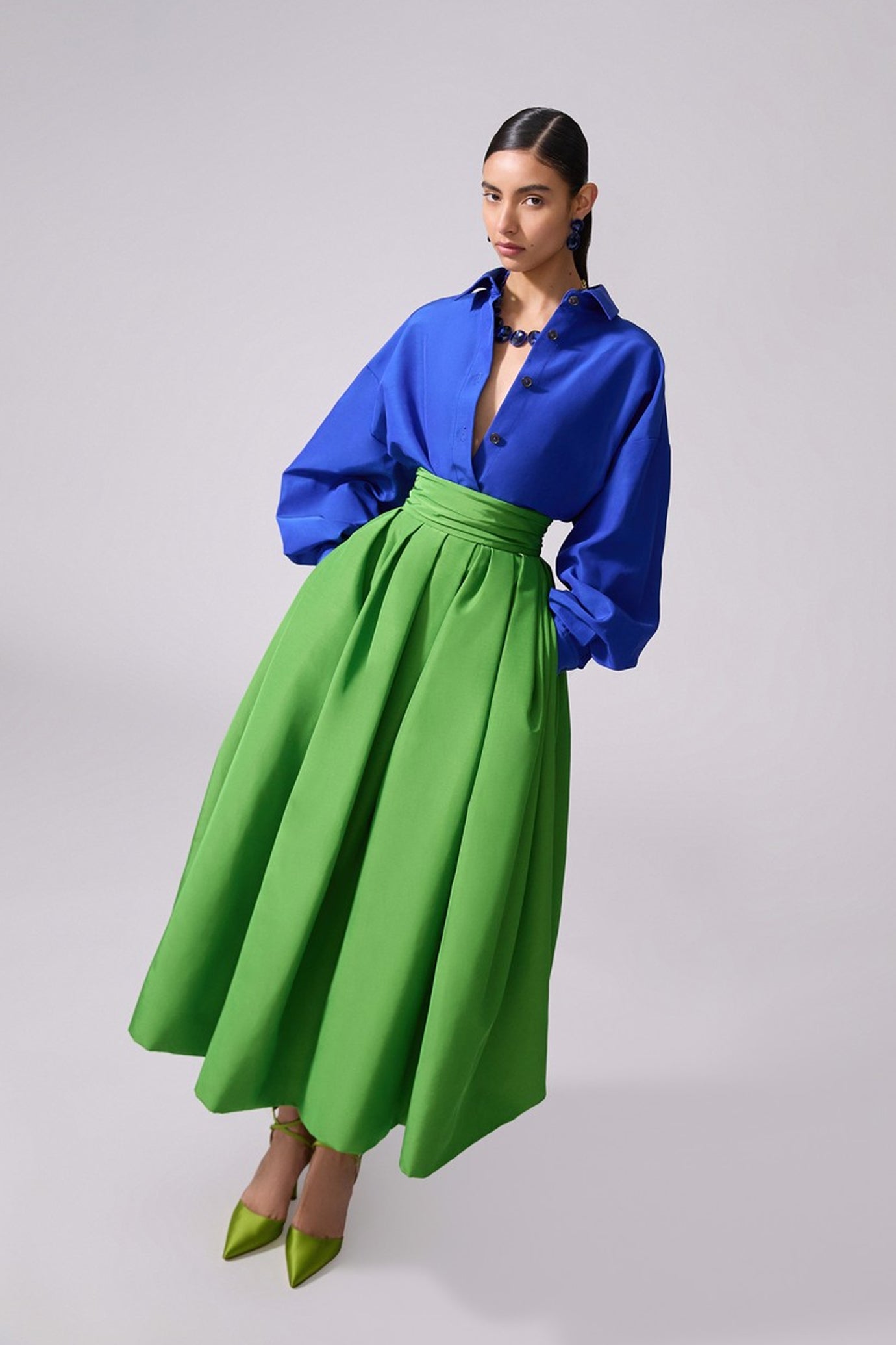 Oversized Tie-Front Shirt