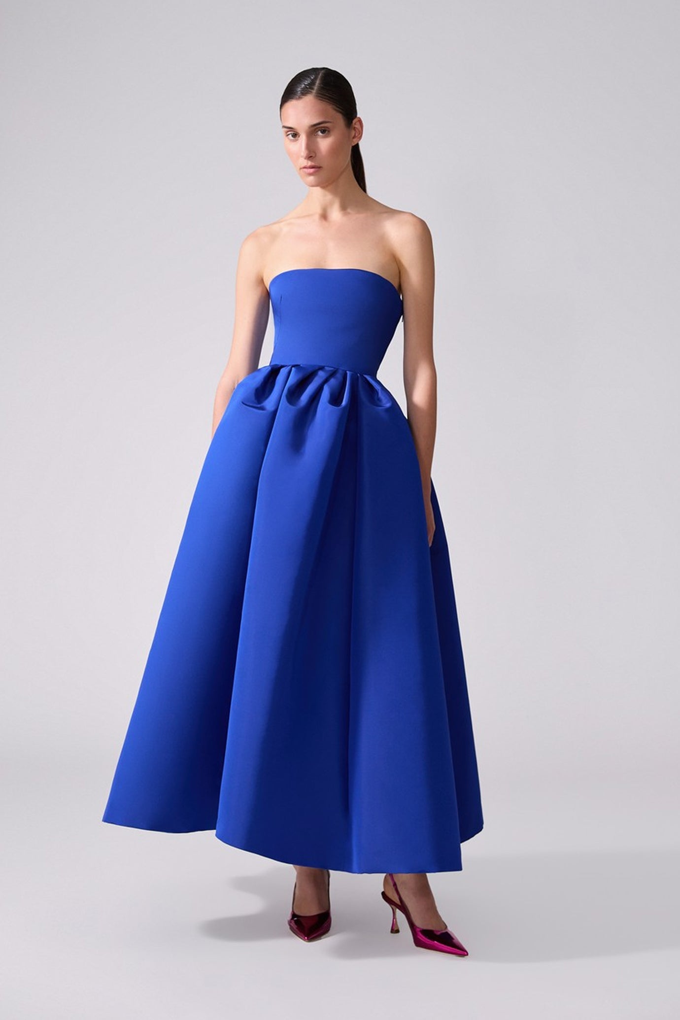 Strapless Full Midi Dress