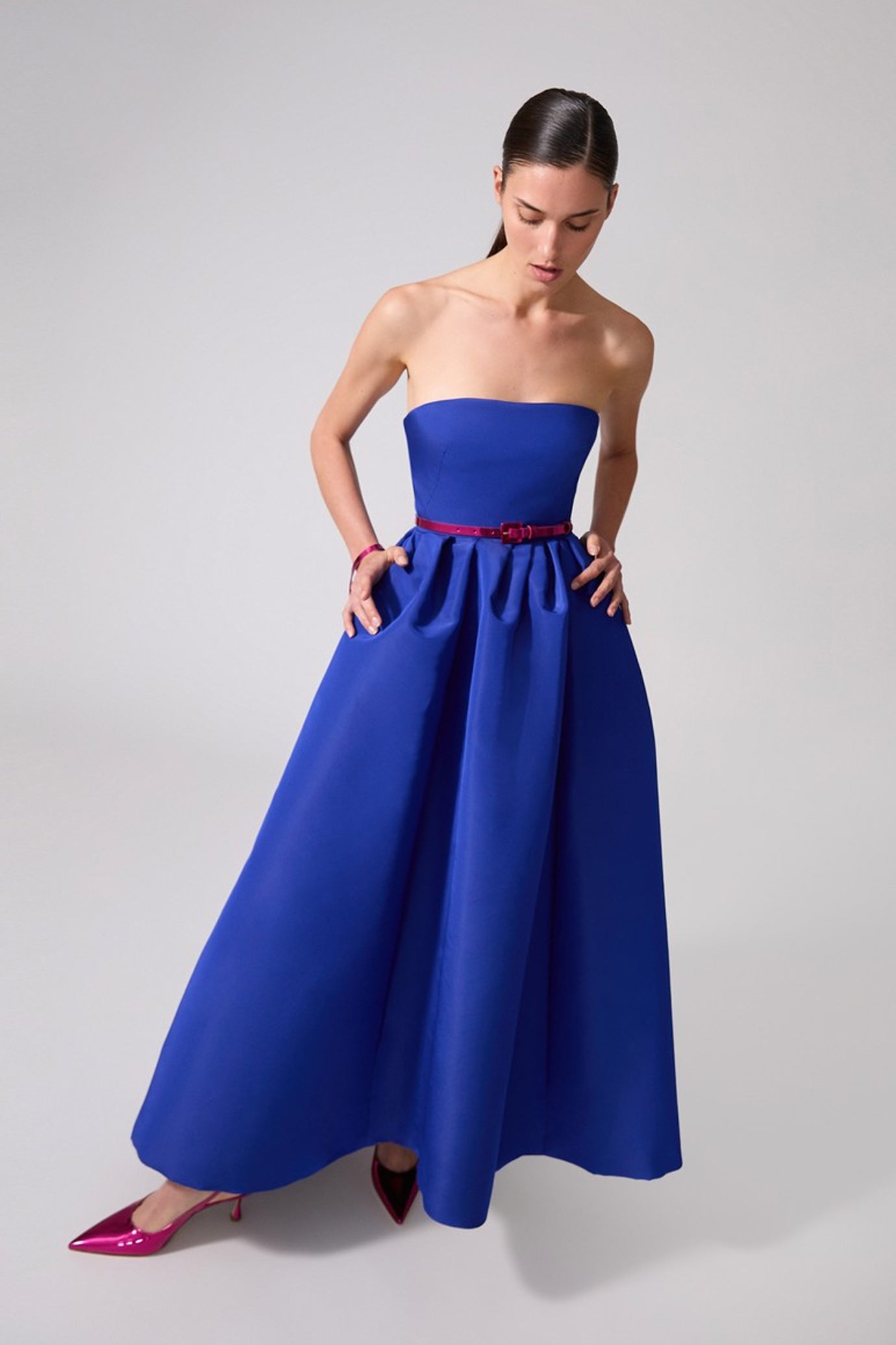 Strapless Full Midi Dress