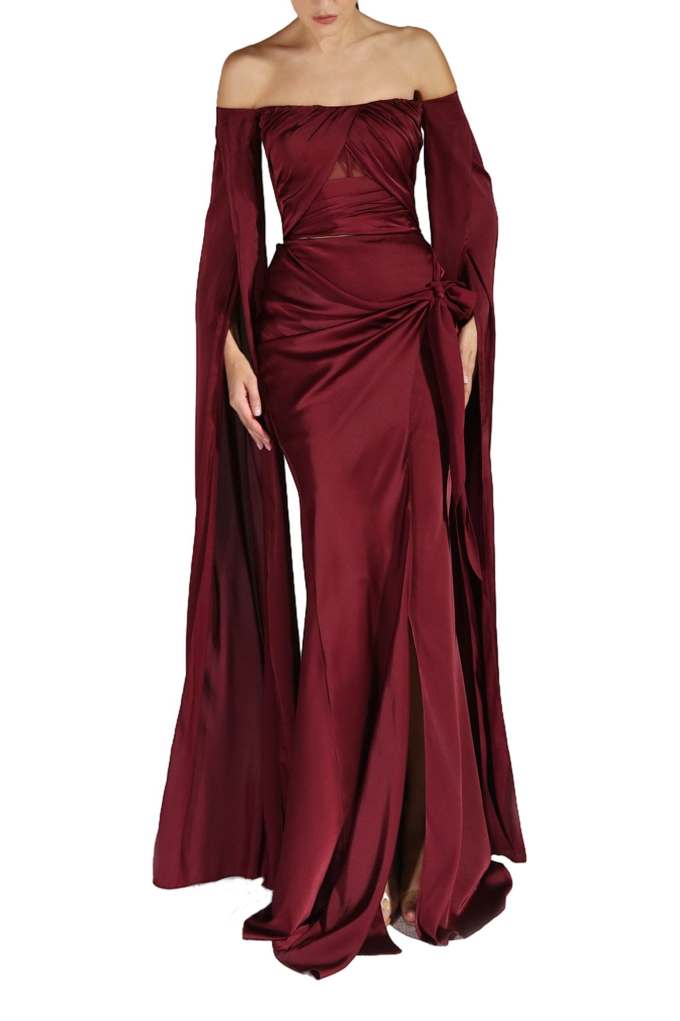 Cape Sleeve Evening Set