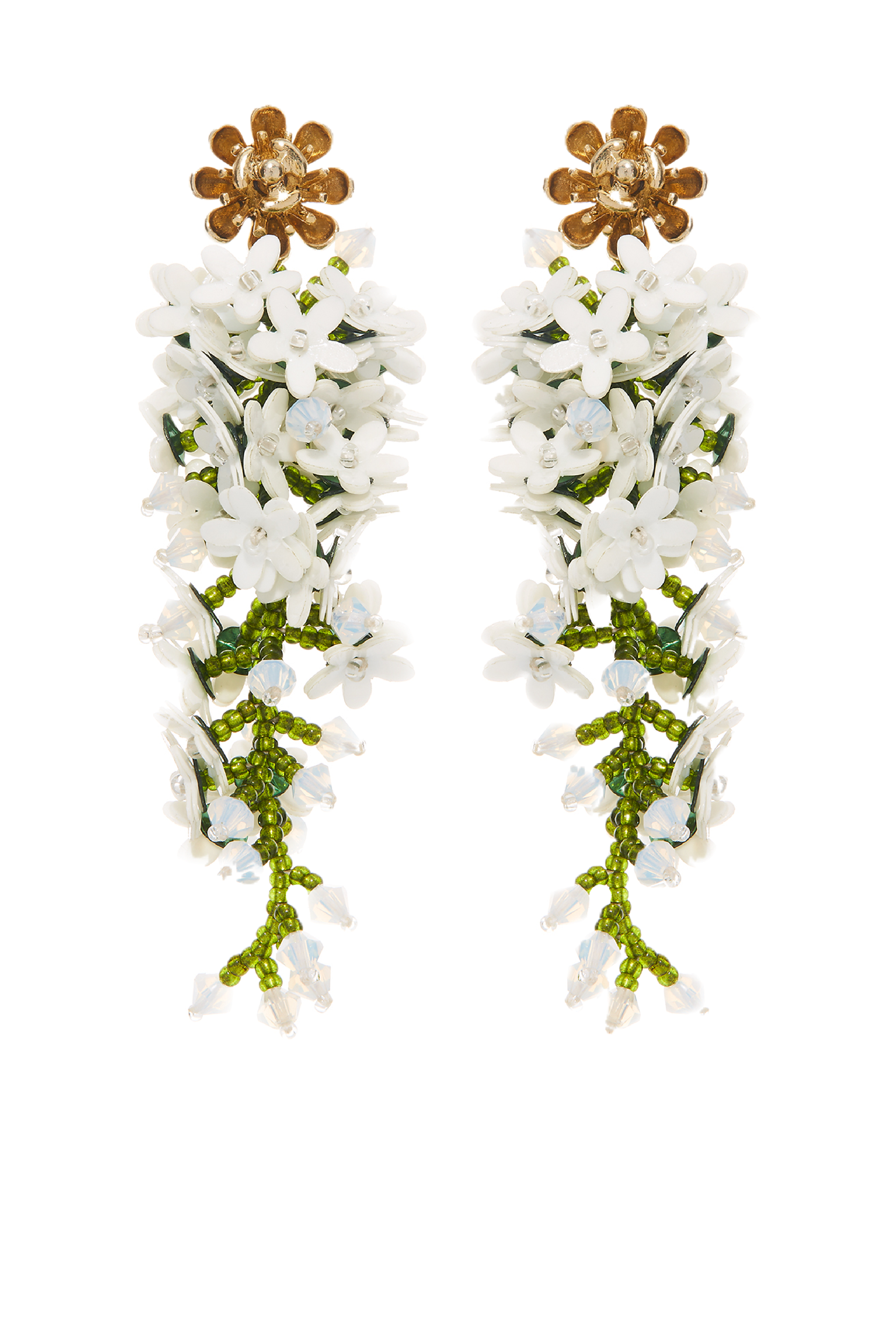 Ivory Cascading Flower Earrings