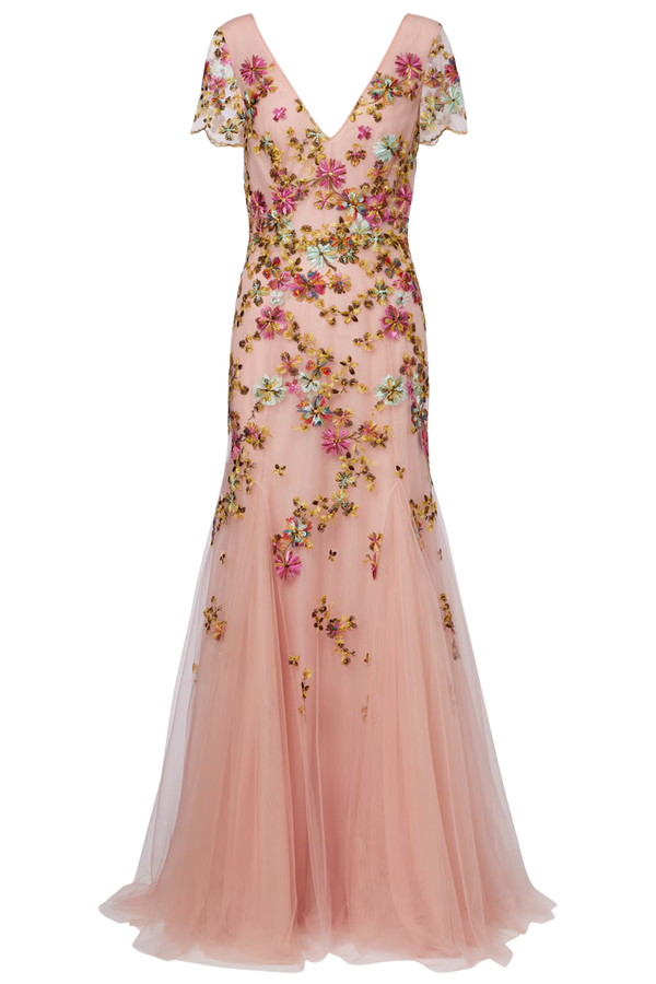 Polina Embroidered Tulle Gown