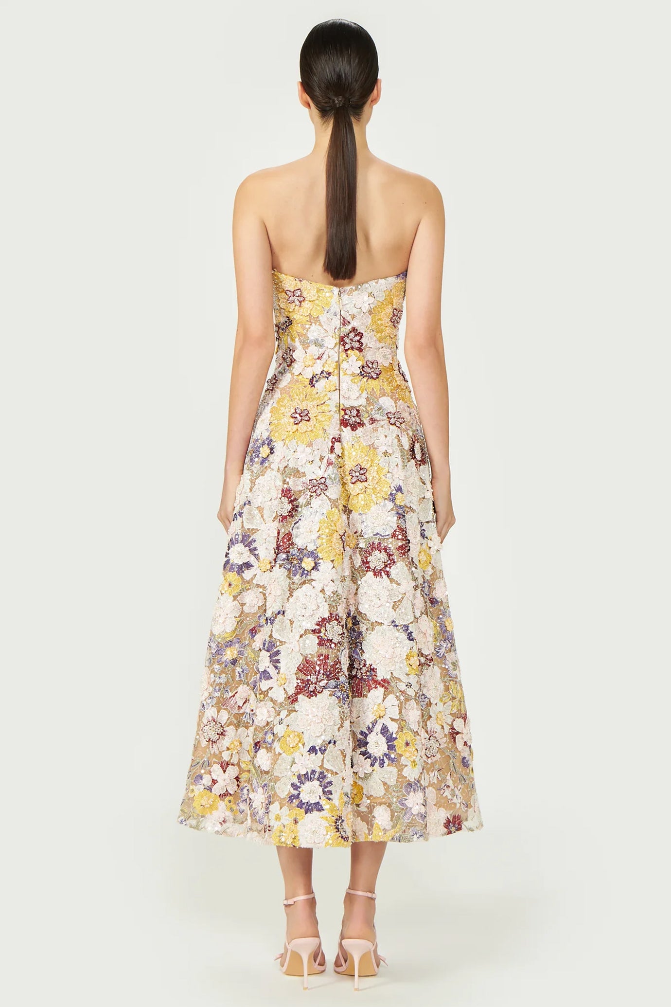 Jassa Embroidered Strapless Dress