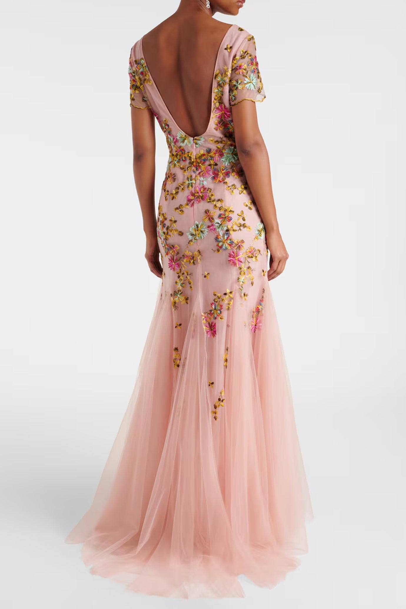 Polina Embroidered Tulle Gown