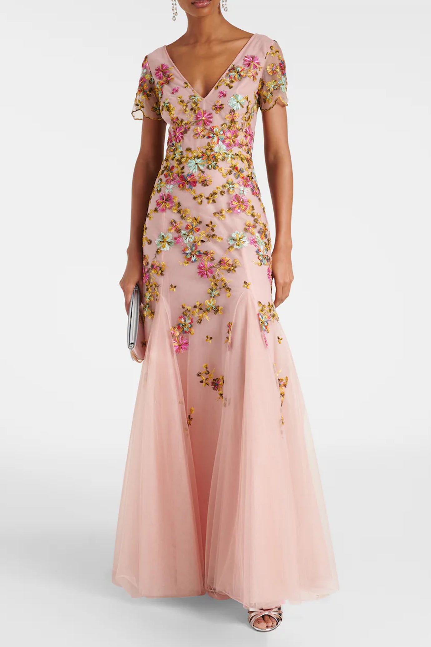 Polina Embroidered Tulle Gown