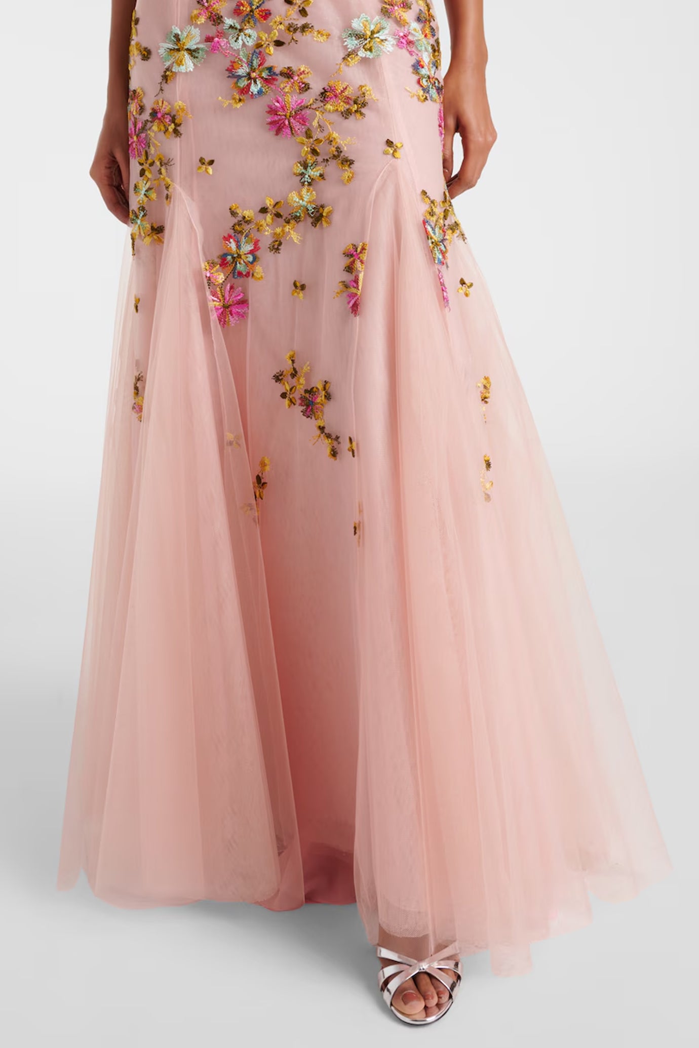 Polina Embroidered Tulle Gown