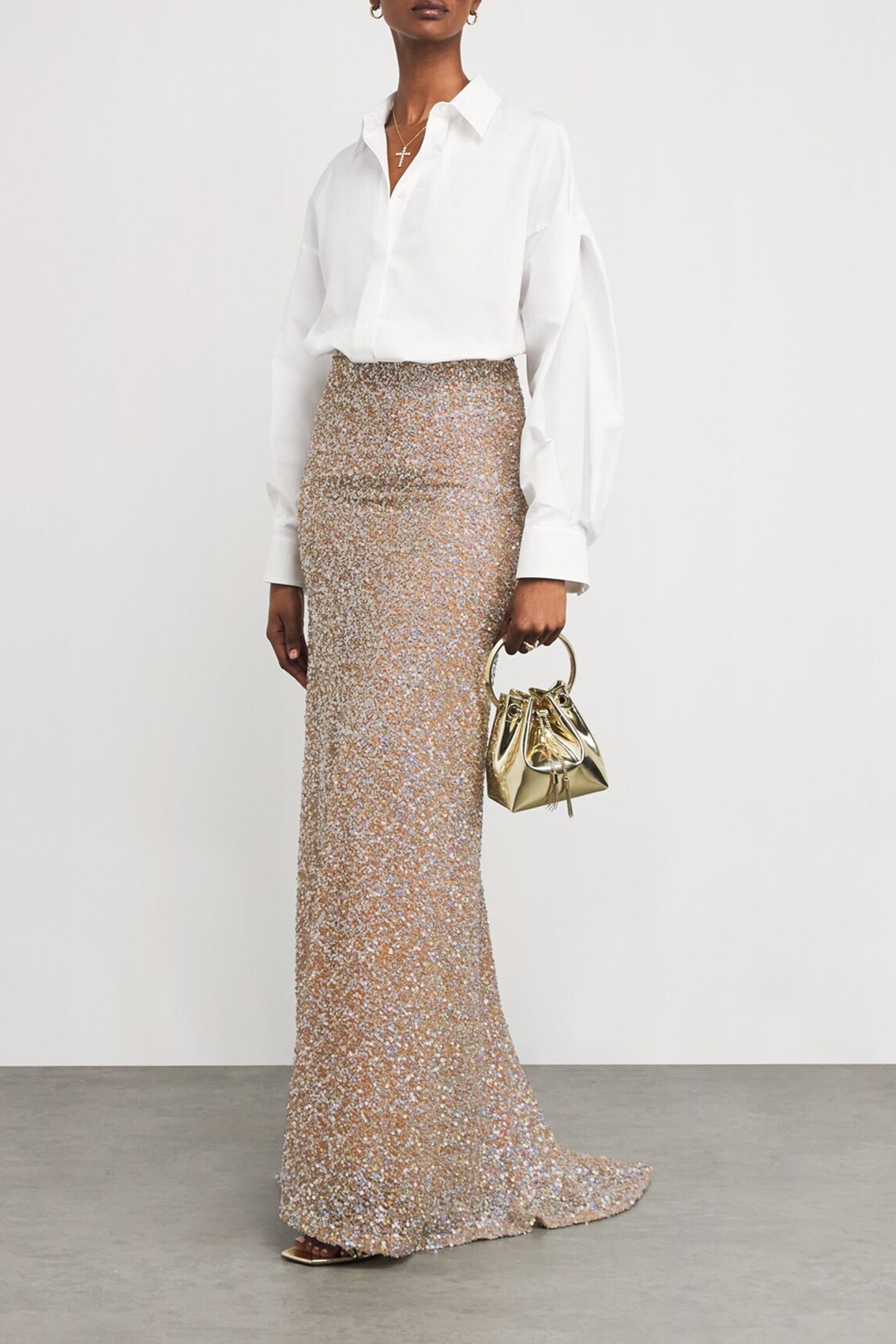 Sequinned Ella Maxi Skirt