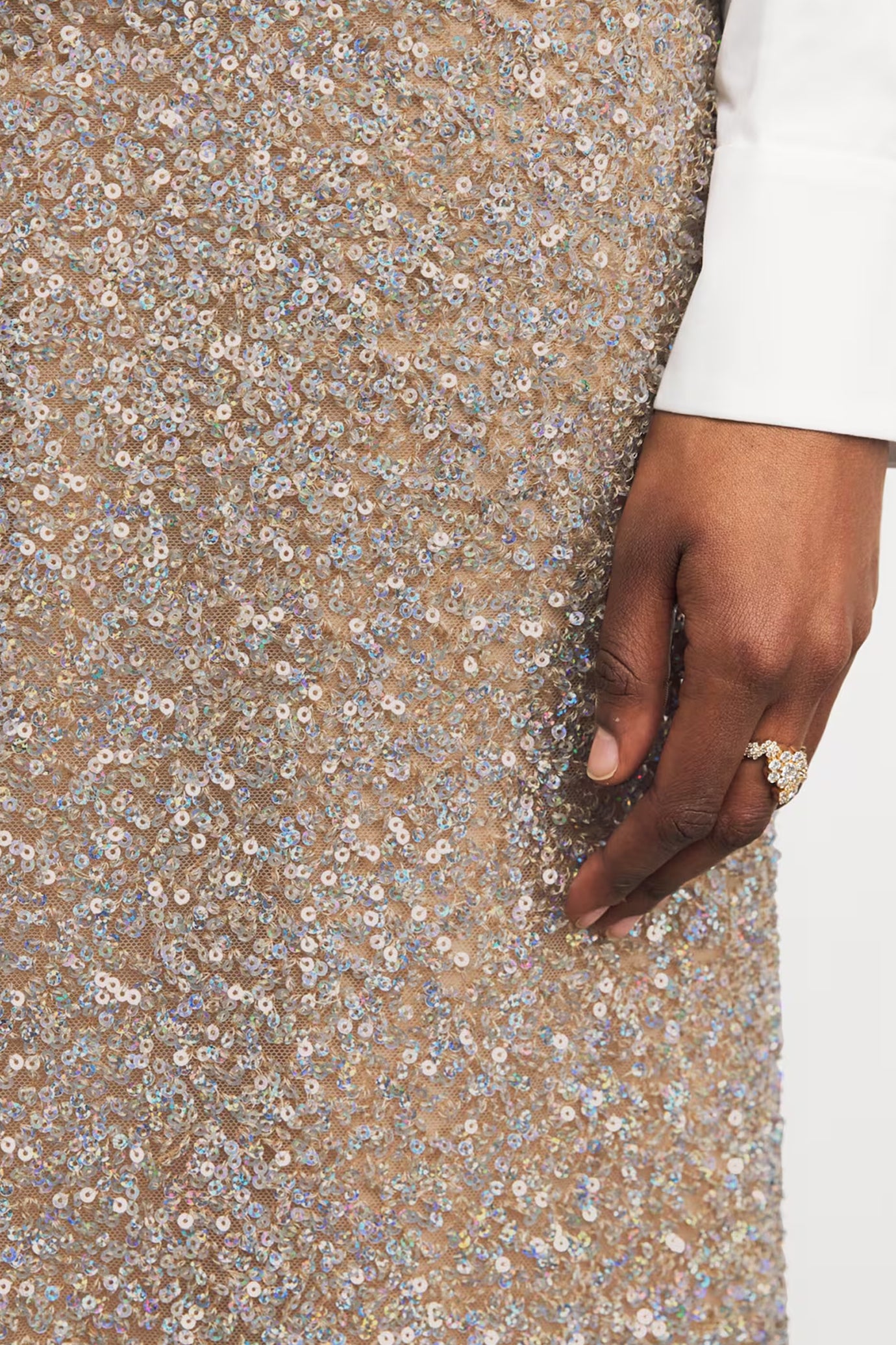 Sequinned Ella Maxi Skirt
