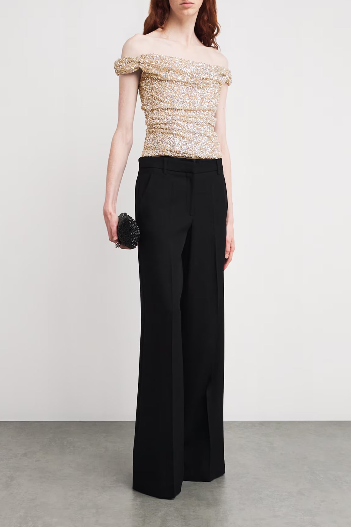 Sequinned Off-The-Shoulder Mina Top