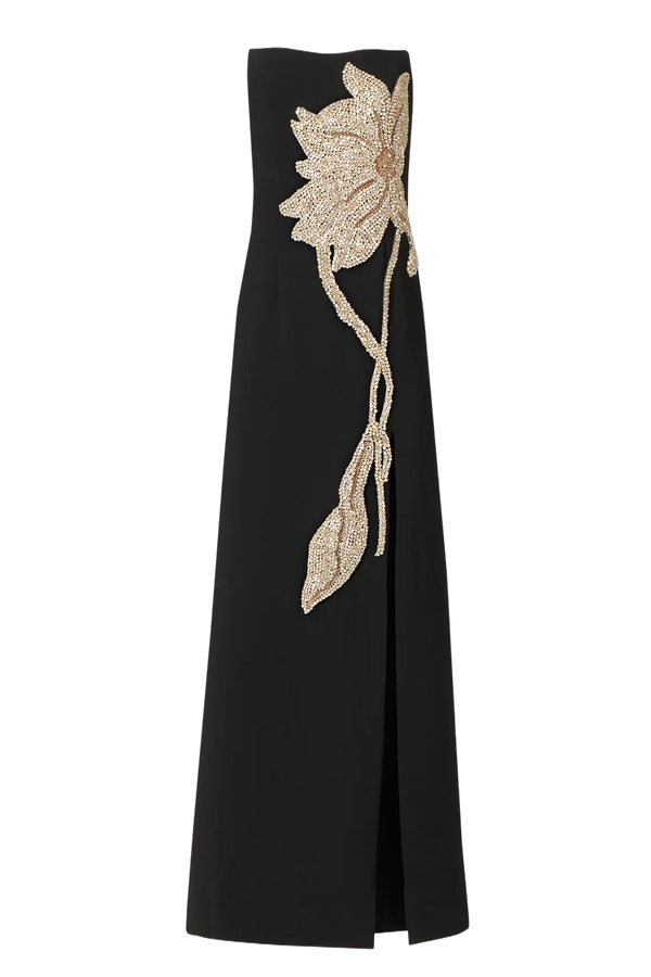 Fara Crepe Crystal Gown