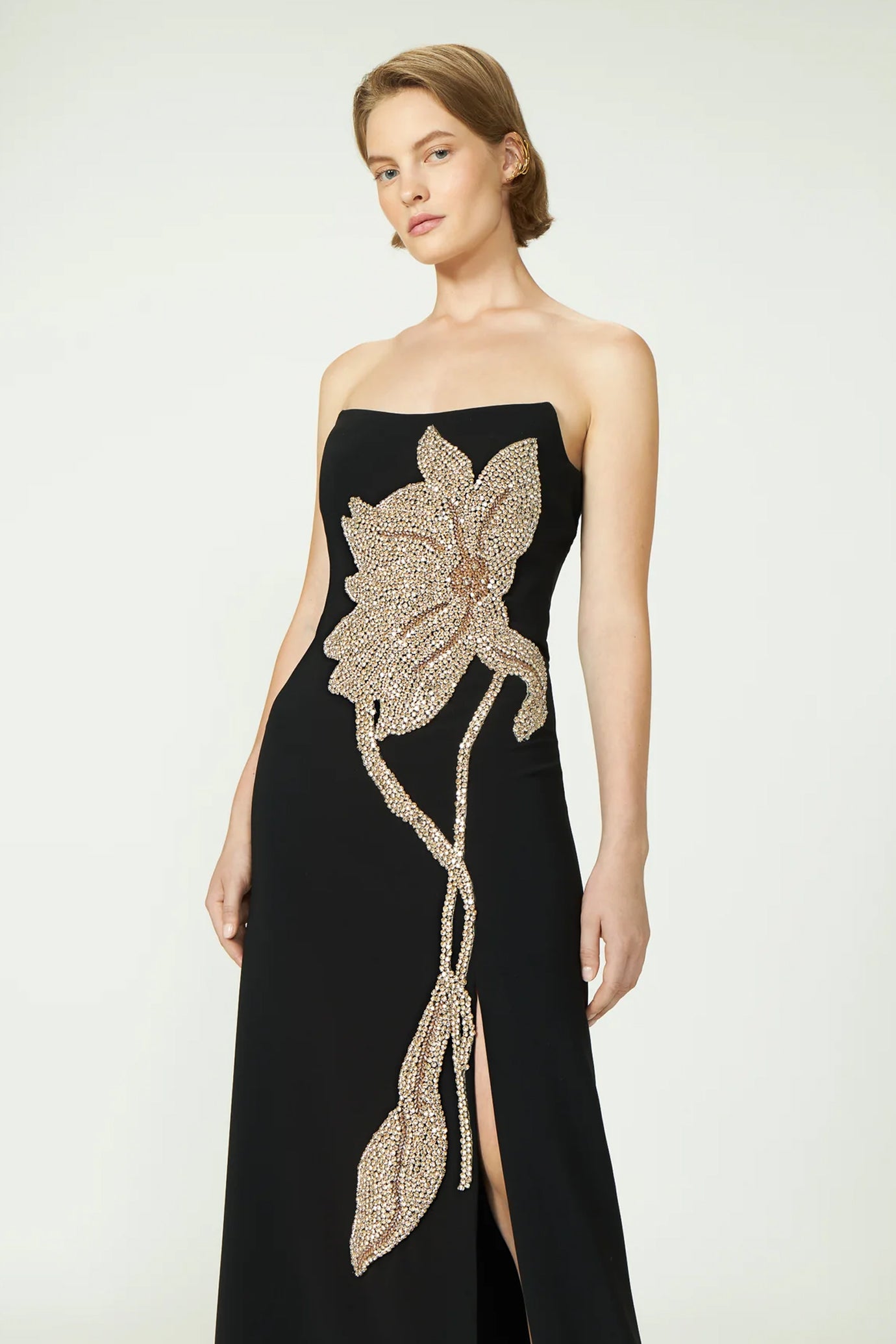 Fara Crepe Crystal Gown