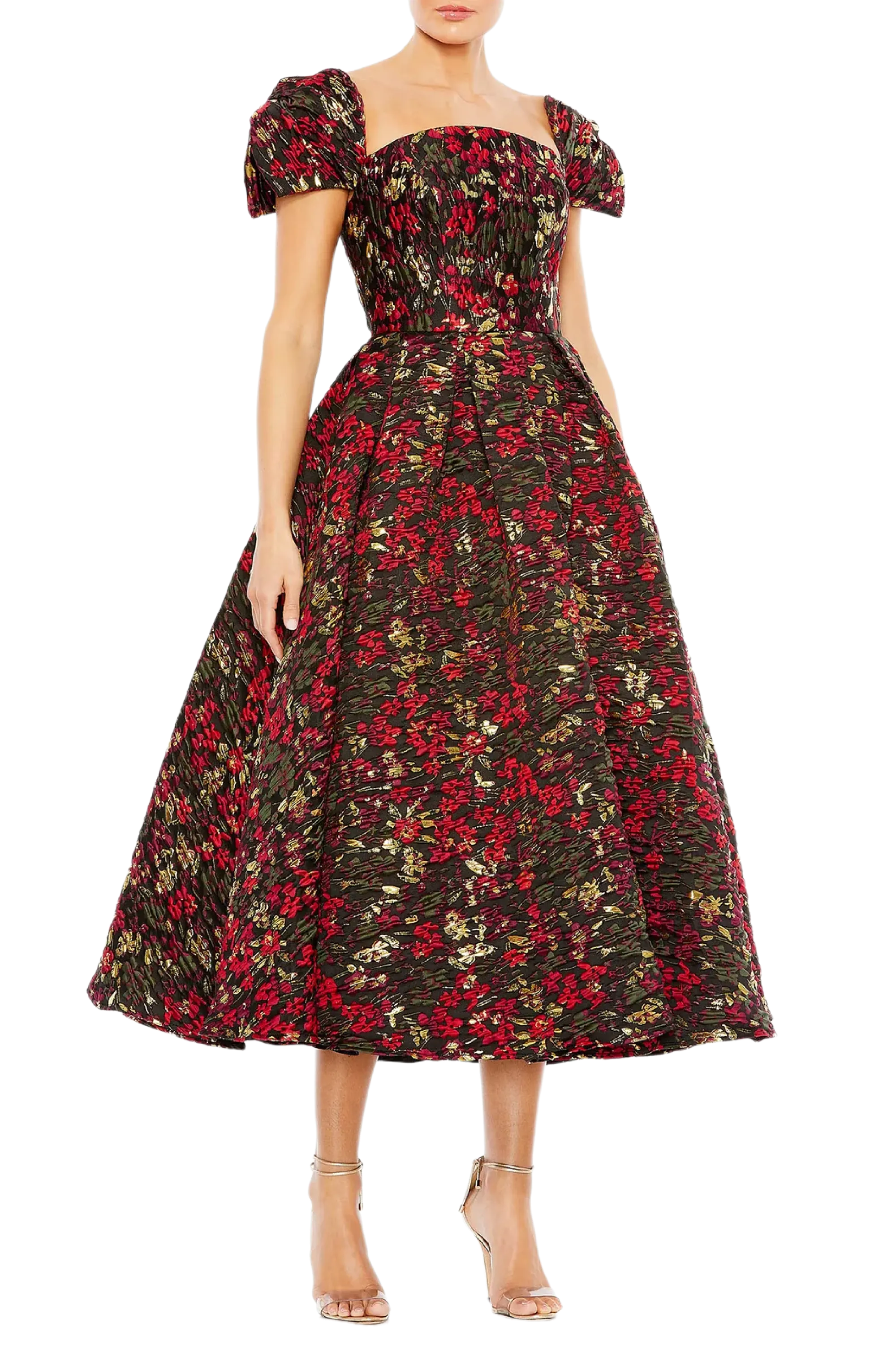 Floral Brocade Dress