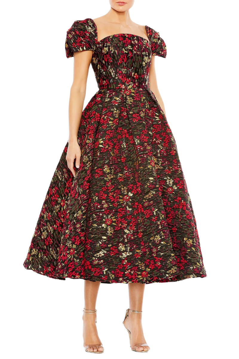 Mac Duggal - Floral Brocade Dress | ALBOUSHIYA