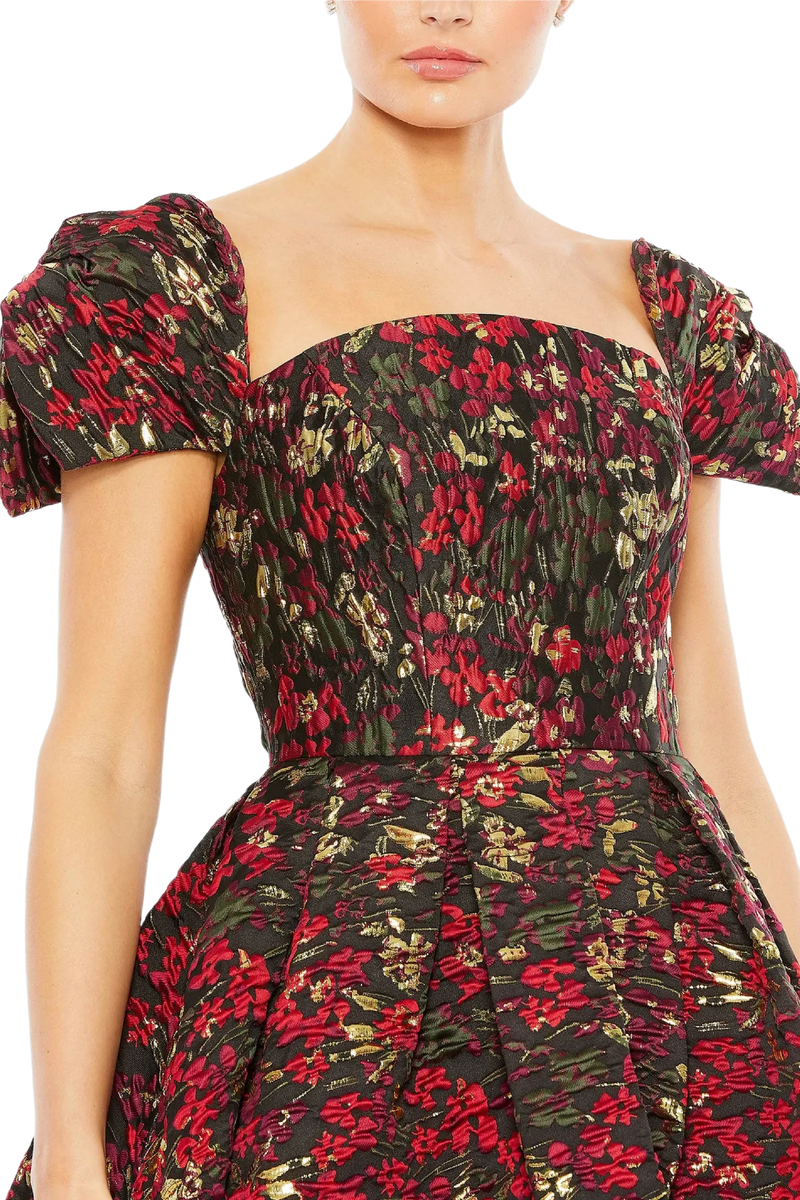 Mac Duggal - Floral Brocade Dress | ALBOUSHIYA