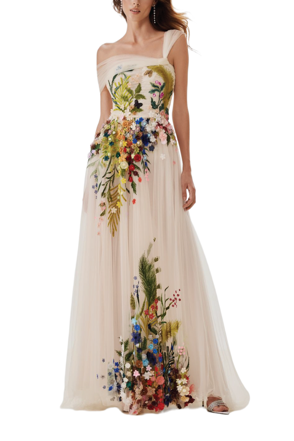 Floral Tulle Gown