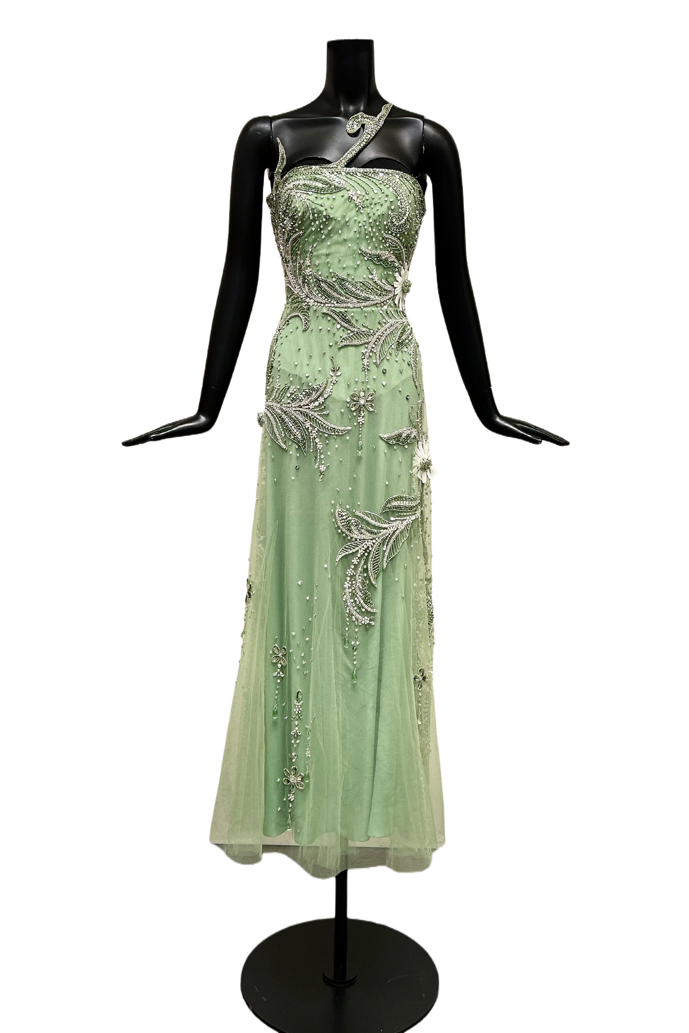 Strapless Tulle Midi Dress