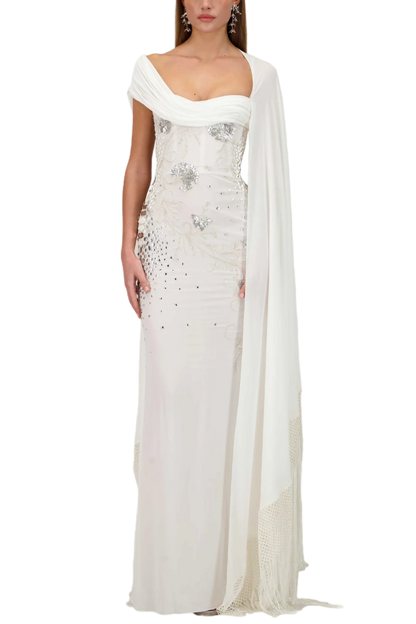 Beaded Georgette Dress