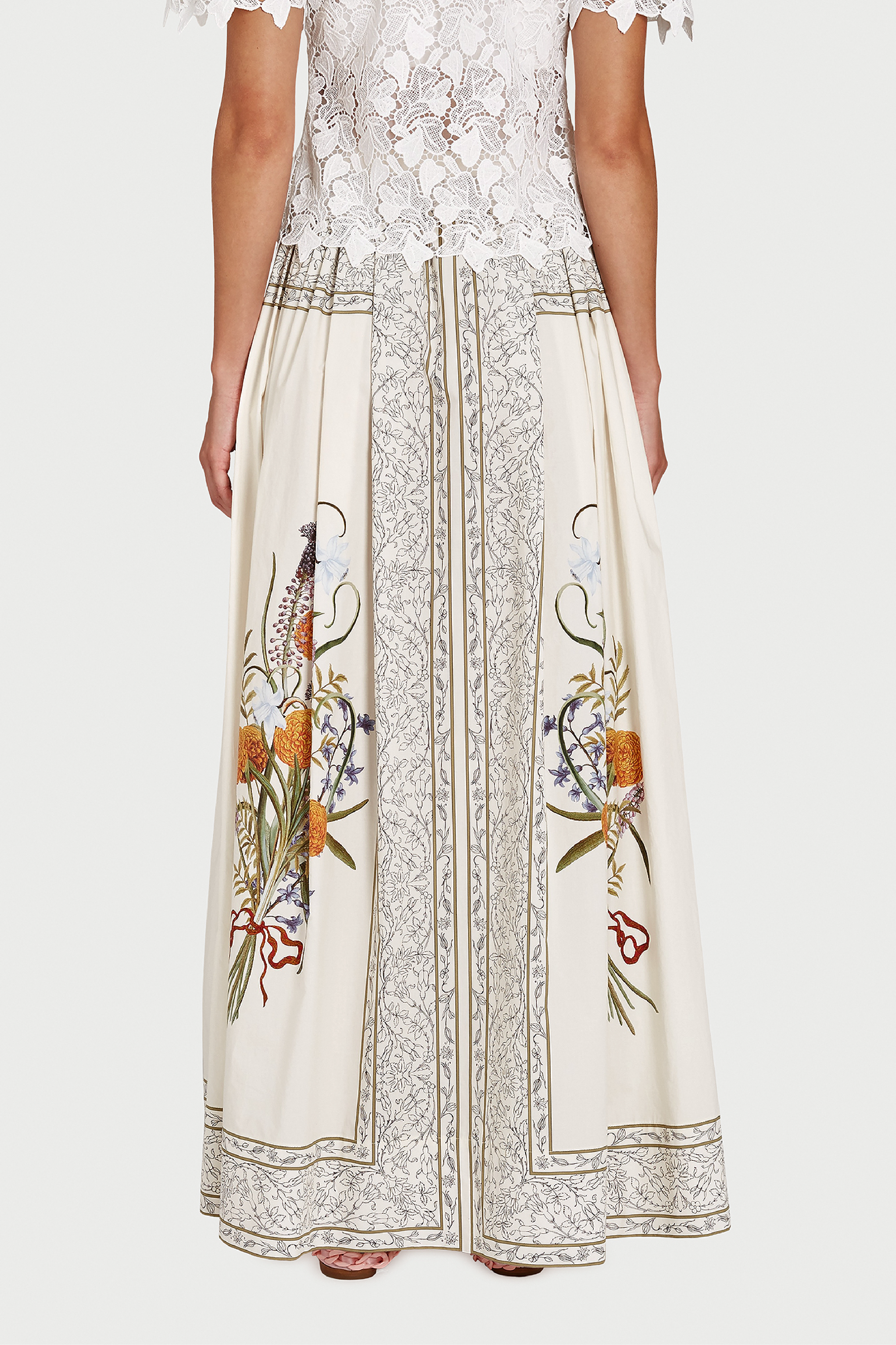 Marigold Bouquets Popeline Skirt